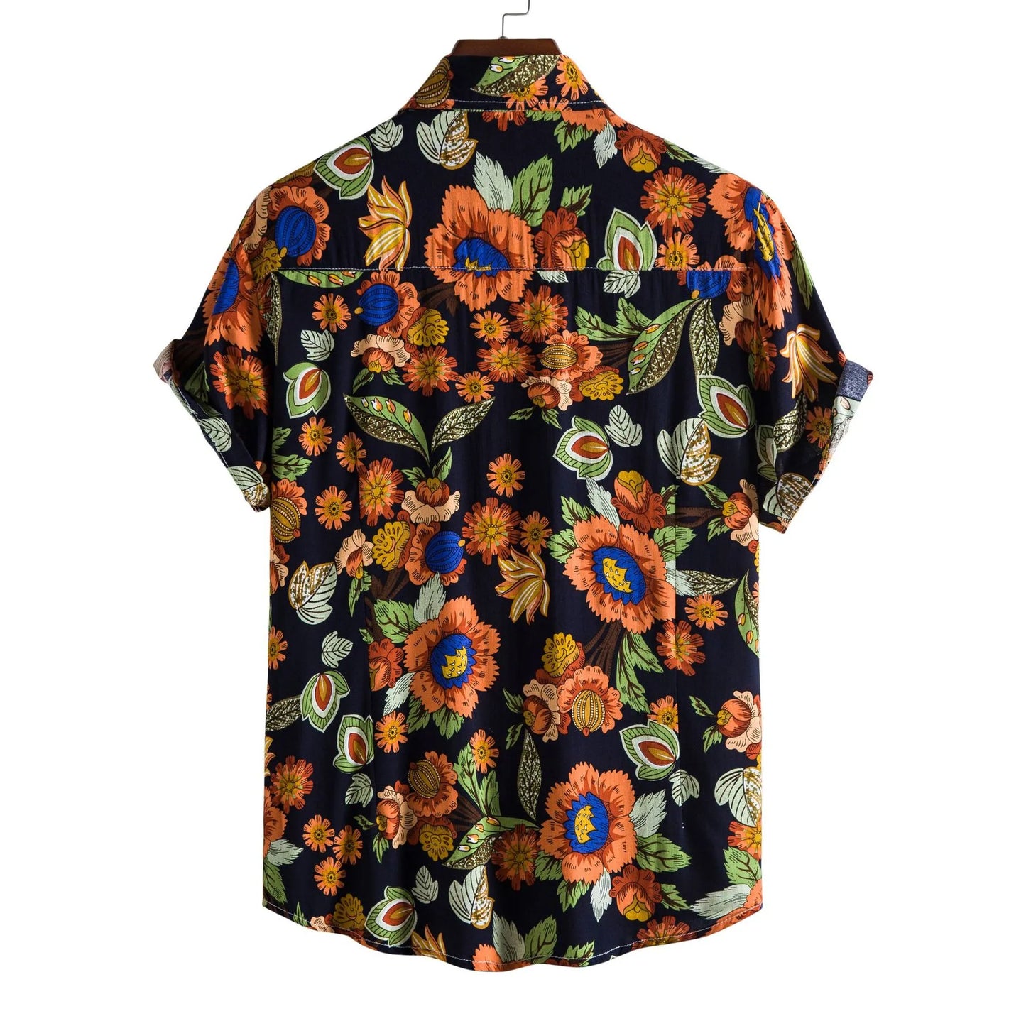 Button Down Tropical Floral Shirt