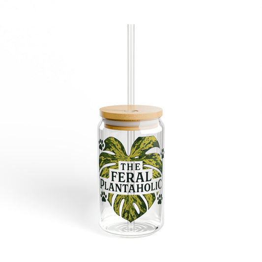 Feral Plantaholic Sipper Glass, 16oz Tropical Drinkware, Eco-Friendly Water Bottle, Cute Gift for Plant Lovers, Indoor Gardening [...]