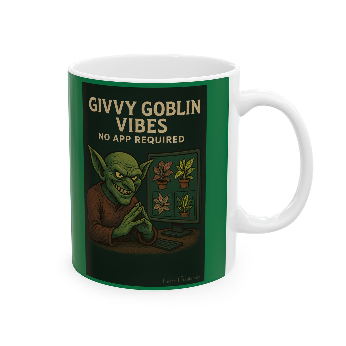 Whimsical Ceramic Mug, Fantasy Coffee Cup, Goblin Theme, Gift for Gamers, Unique Home Decor, Ideal for Holidays
