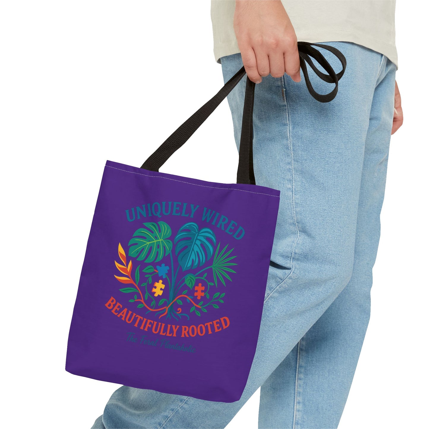 Vibrant Tropical Tote Bag - Uniquely Wired, Beautifully Rooted
