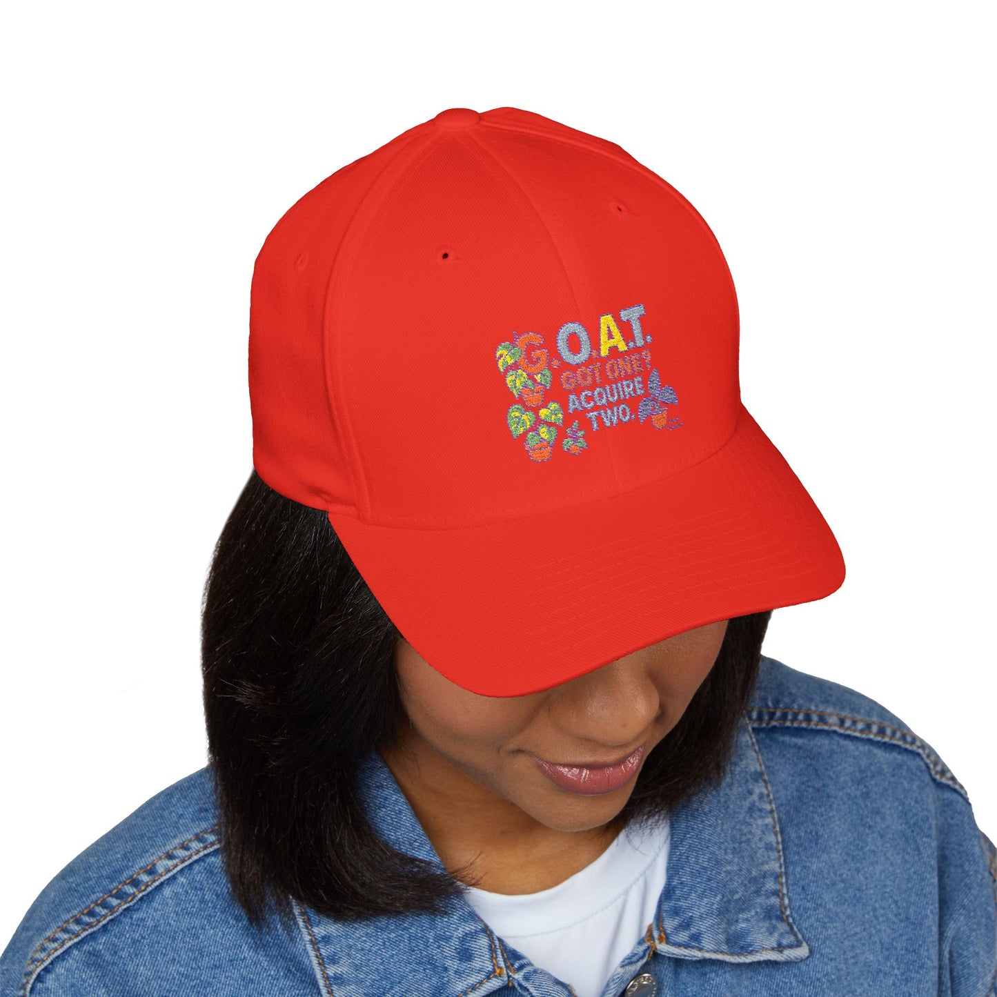 Embroidered Cap with Fun Design, Baseball Hat, G.O.A.T. Hat, Outdoor Gear, Gift for Sports Lovers, Adjustable Hat