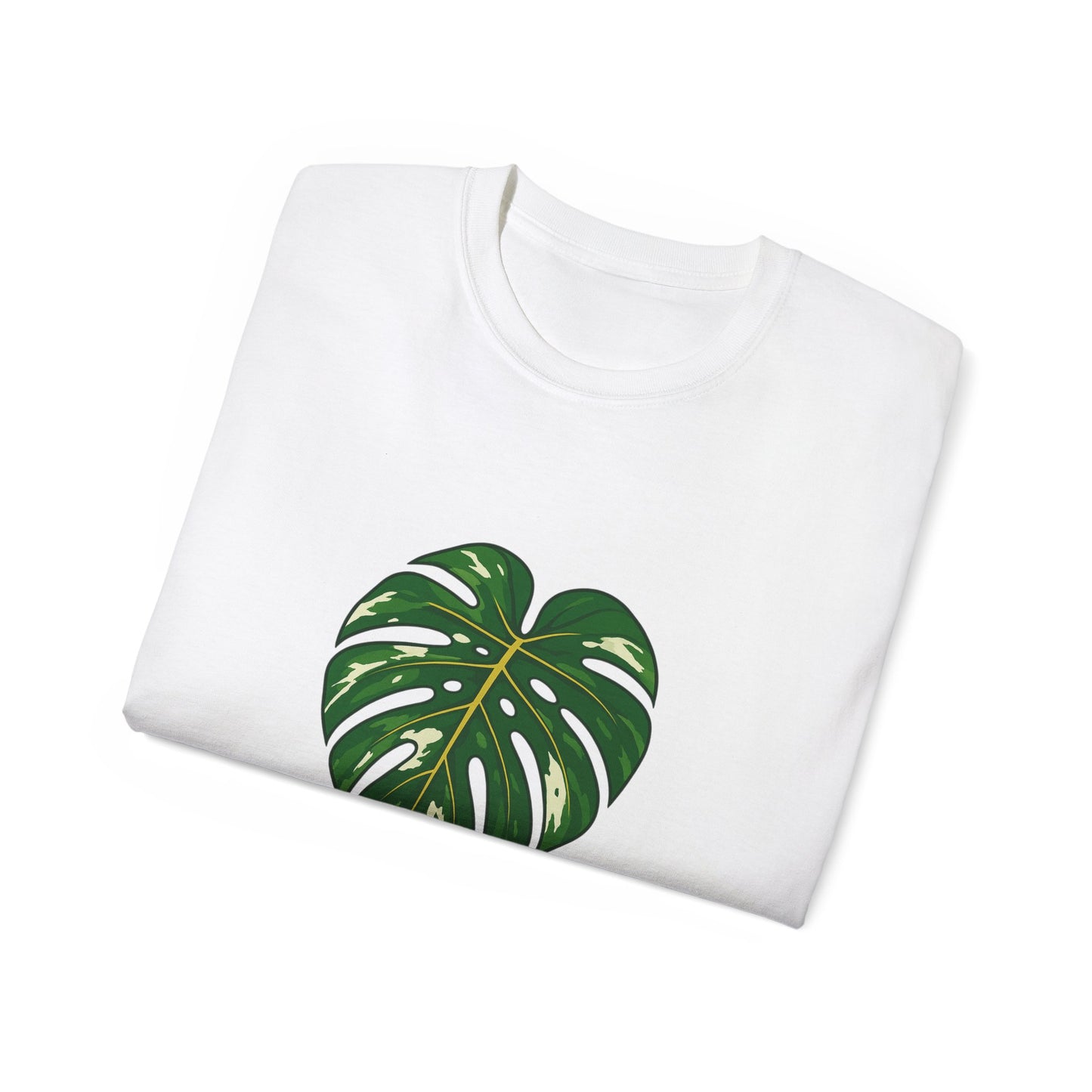 Monstera Energy Only Unisex Cotton Tee, Tropical Plant Tee, Nature Lover Shirt, Casual Summer Top, Eco-Friendly Gift, Botanical Graphic Tee