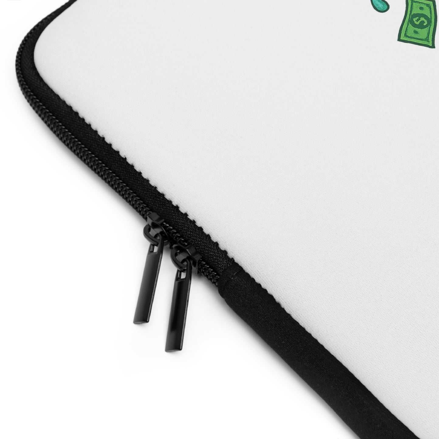 Playful Laptop Sleeve with 'Make It Rain' Design, Ideal for Creatives, Students, or Business Use, Gift for Graduations, Birthdays, Holidays