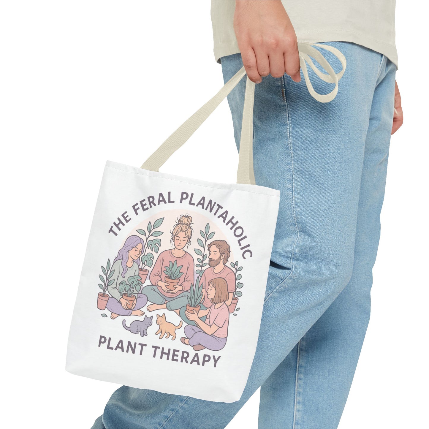 Feral Plantaholic Tote Bag, Plant Therapy Bag, Eco-Friendly Tote, Gifts for Gardeners, Plant Lover Accessories, Boho Style