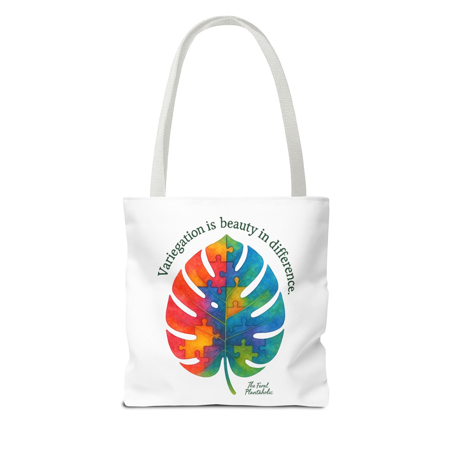 Colorful Monstera Leaf Tote Bag, Eco-Friendly Shopping Bag, Puzzle Aesthetic Purse, Nature Lover Gift, Art Tote for Every Occasion