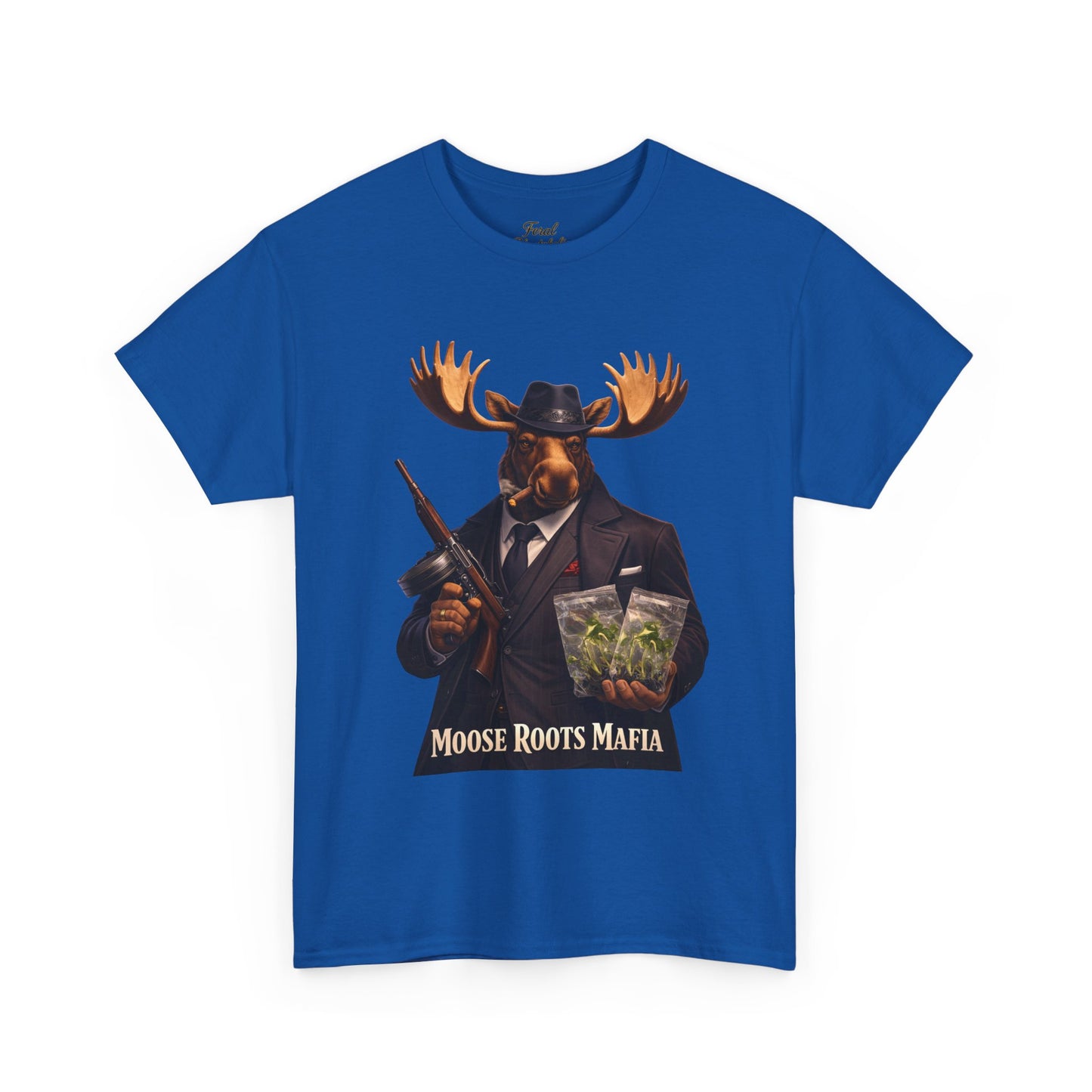 Moose Roots Mafia T-Shirt — Retro Moose Gang Artwork Tee