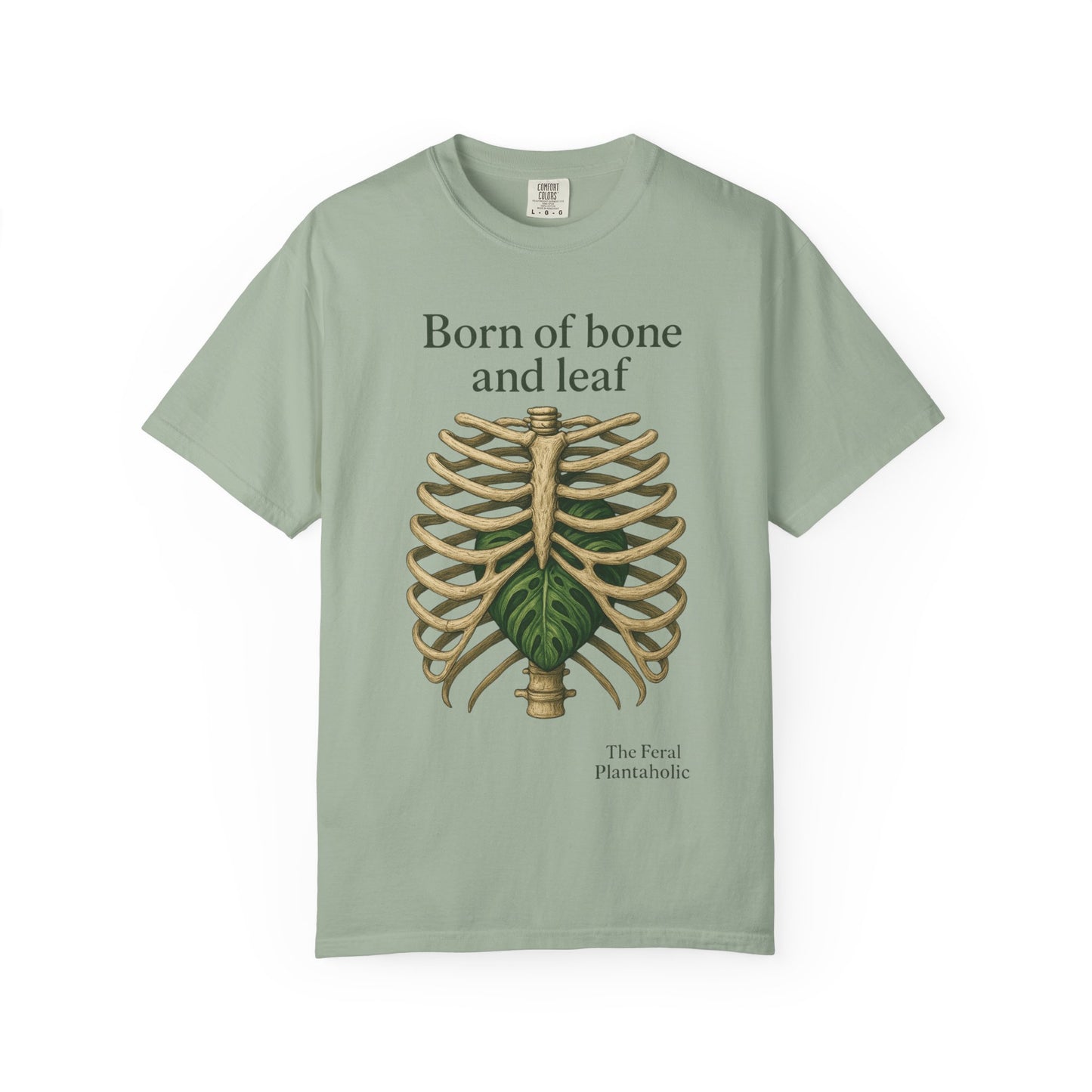 Born of Bone and Leaf T-Shirt — Botanical Ribcage Graphic Tee