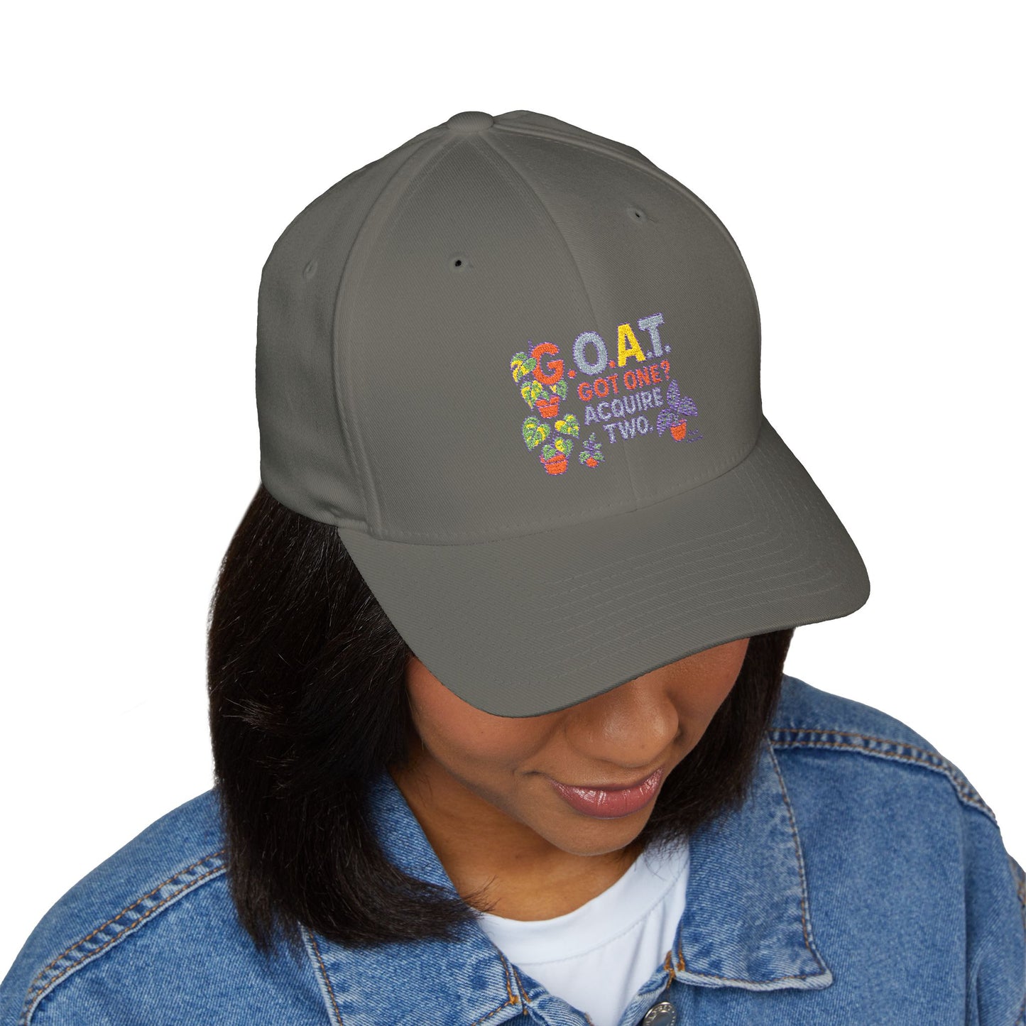 Embroidered Cap with Fun Design, Baseball Hat, G.O.A.T. Hat, Outdoor Gear, Gift for Sports Lovers, Adjustable Hat