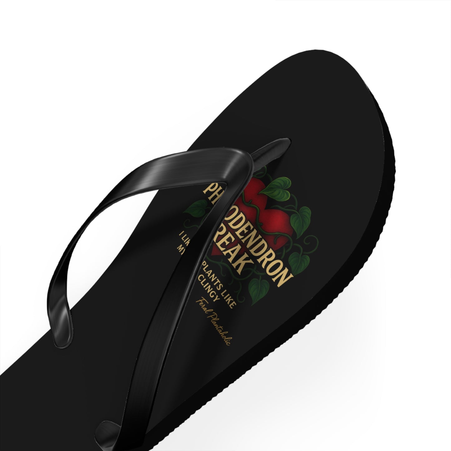 Philodendron Themed Flip Flops - Fun Summer Footwear, Beach Essentials, Gift for Fruit Lovers, Casual Sandals, Summer Vibes