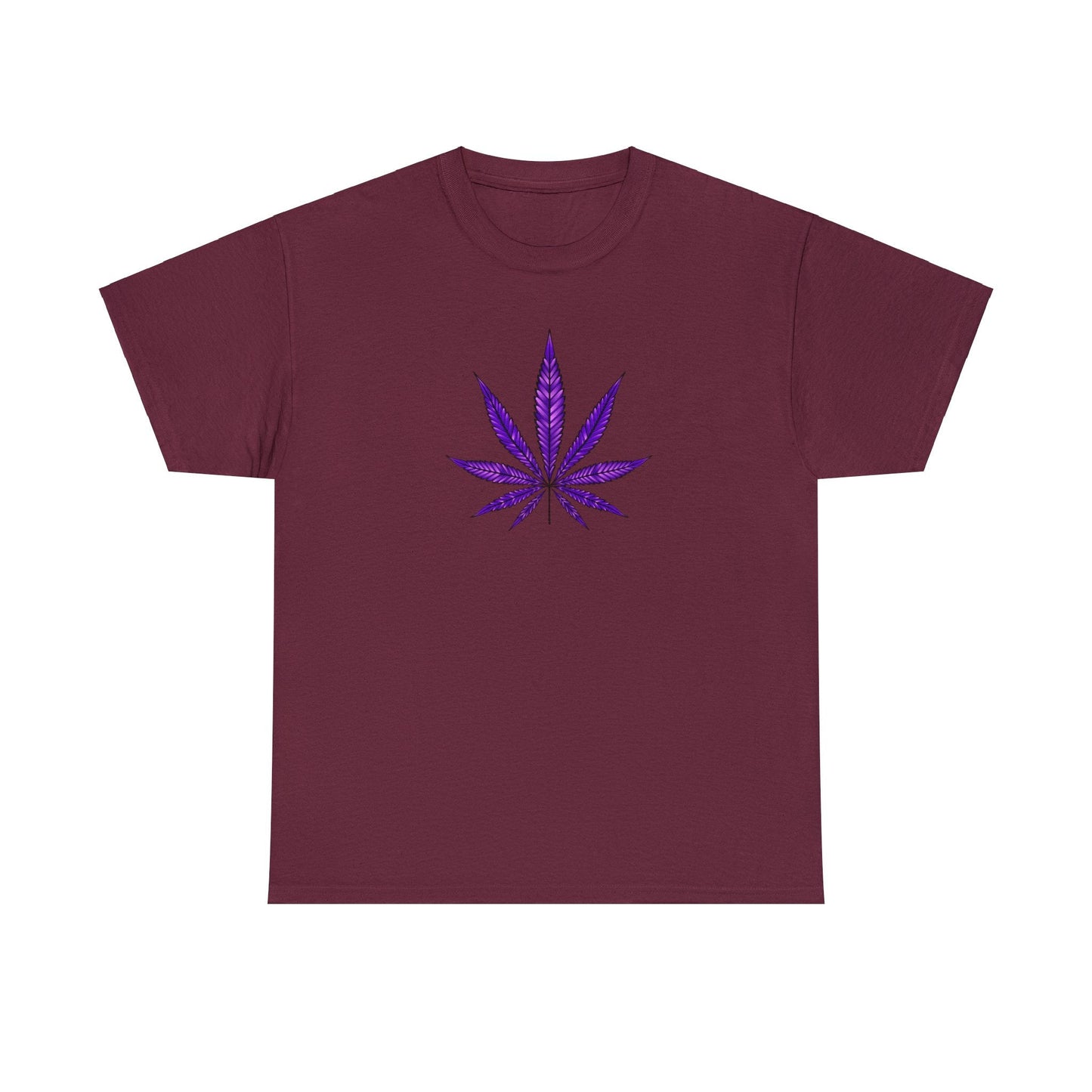 Purple Cannabis Leaf Tee