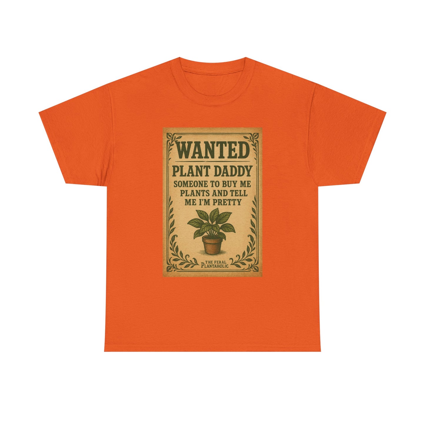 Wanted Plant Daddy Tee, Funny Plant Lover Shirt, Gift for Gardening Dad, Unisex Cotton T-Shirt, Cute Plant Dad Apparel
