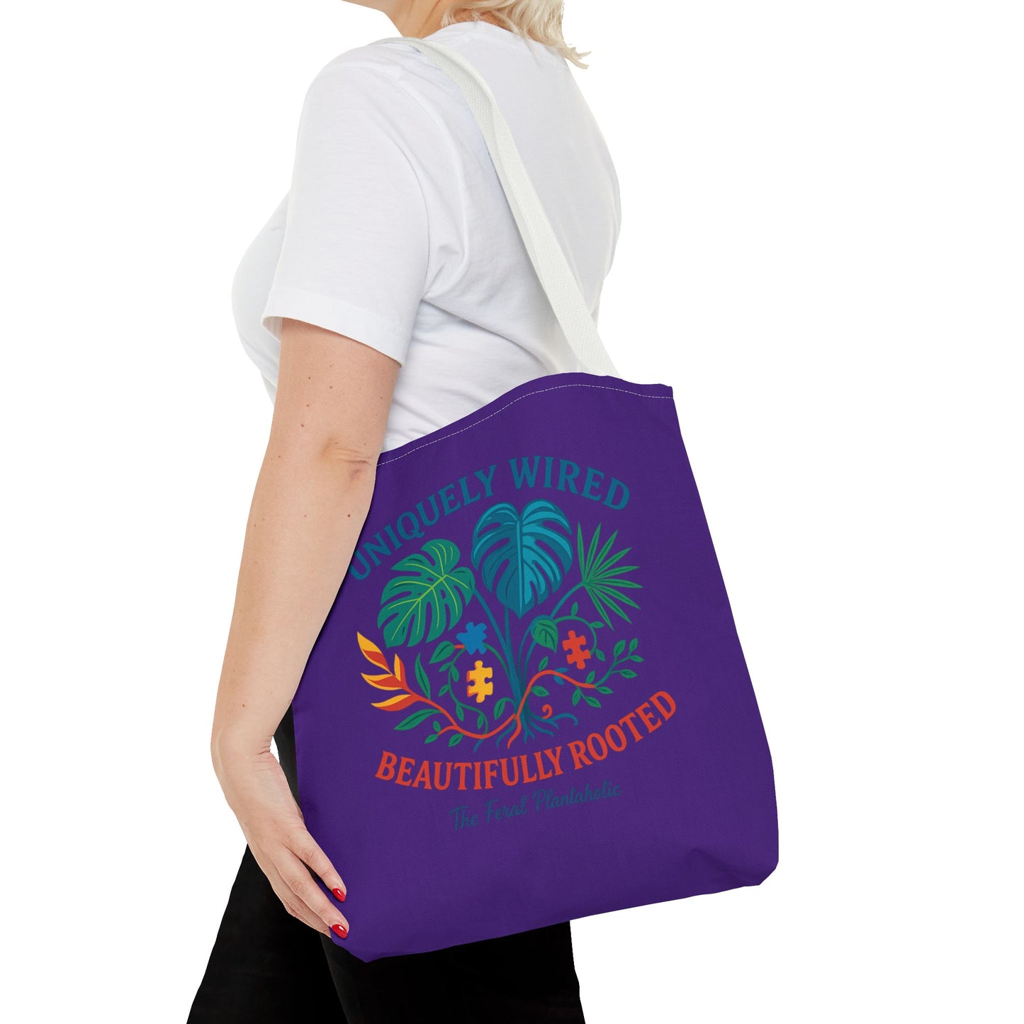 Vibrant Tropical Tote Bag - Uniquely Wired, Beautifully Rooted