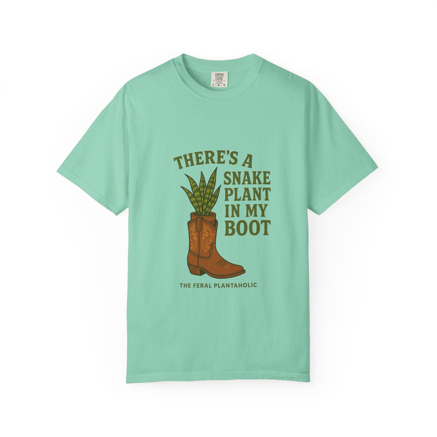 Snake Plant in My Boot T-Shirt | Unisex Garment-Dyed Tee for Plant Lovers, Gardening Gifts, Nature Vibes, Eco-Friendly Clothing, [...]
