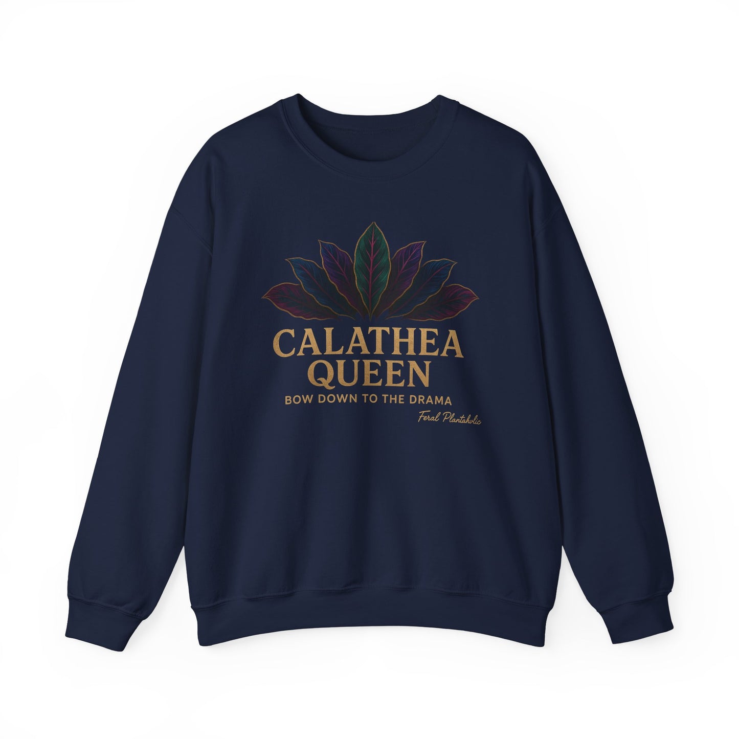 Calathea Queen Sweatshirt - Cozy Crewneck for Plant Lovers, Gift for Gardeners, Lounge Wear, Botanical Fashion, Nature Inspired Apparel