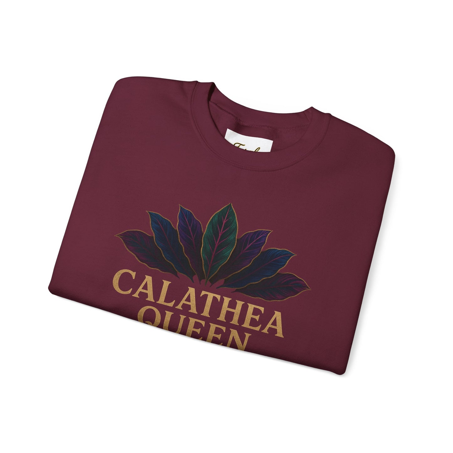 Calathea Queen Sweatshirt - Cozy Crewneck for Plant Lovers, Gift for Gardeners, Lounge Wear, Botanical Fashion, Nature Inspired Apparel