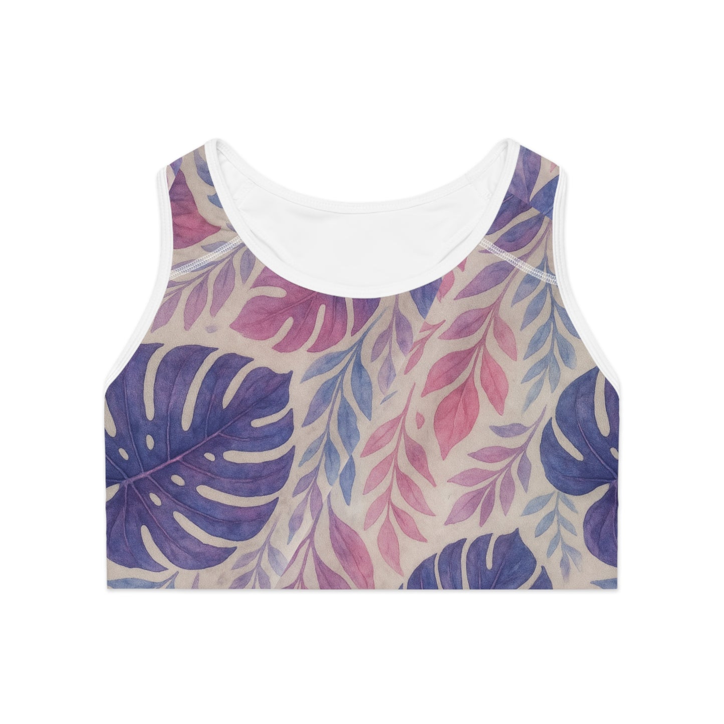 Tropical Leaves Sports Bra