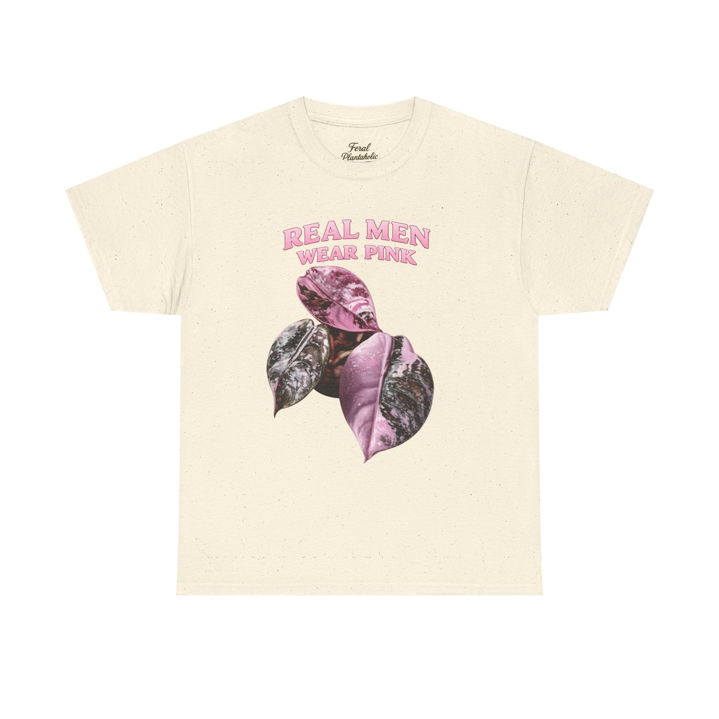 Real Men Wear Pink T-Shirt – Vintage Pink Leaf Graphic Tee