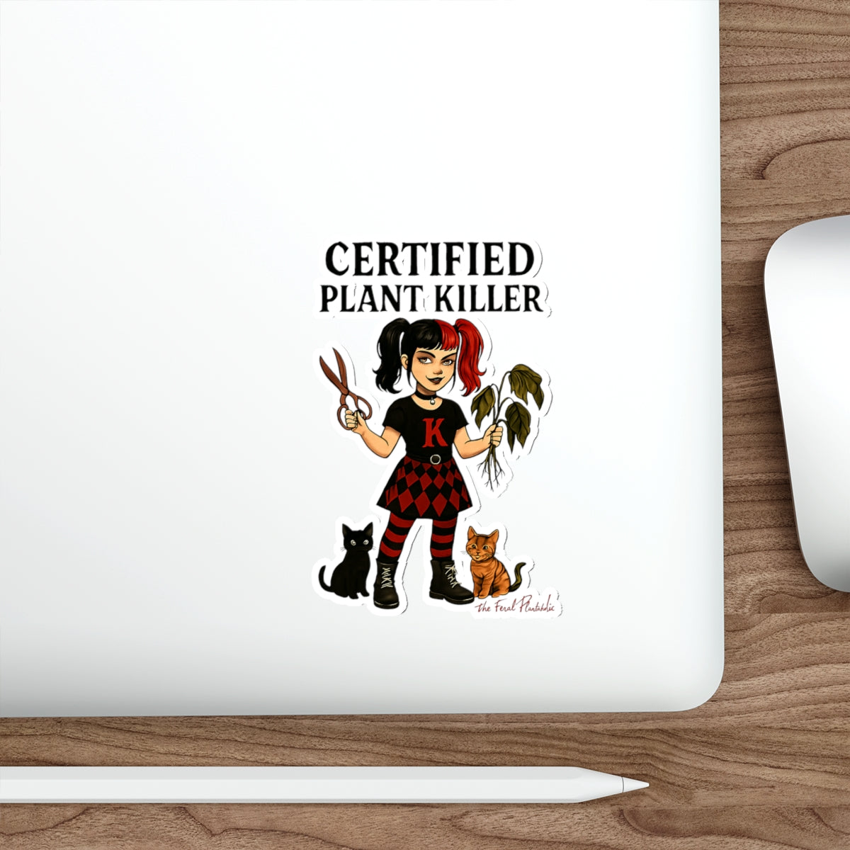 Certified Plant Killer Die-Cut Stickers for Plant Lovers