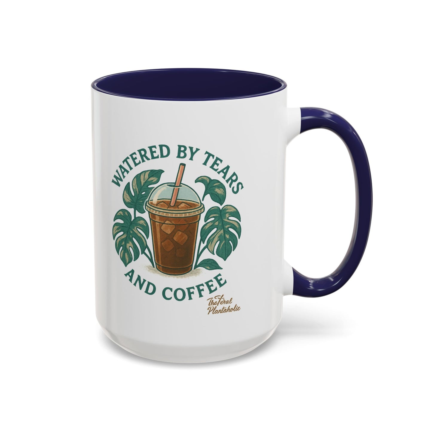 Watered by Tears and Coffee Mug, Funny Coffee Cup, Gift for Coffee Lovers, Inspirational Beverage Mug, Unique Kitchen Decor
