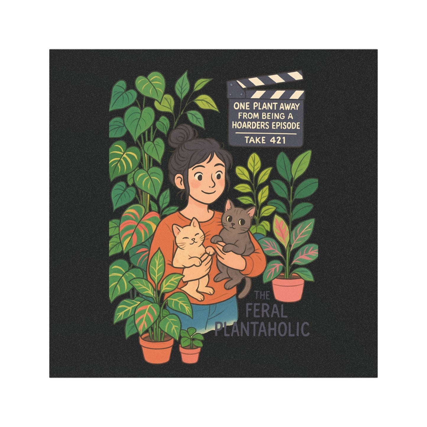 Car Magnet for Plant Lovers, Cute Plant Magnet, Feral Plantaholic Car Decor, Gardening Gifts, Fun Auto Accessories, Plant Parent Gift