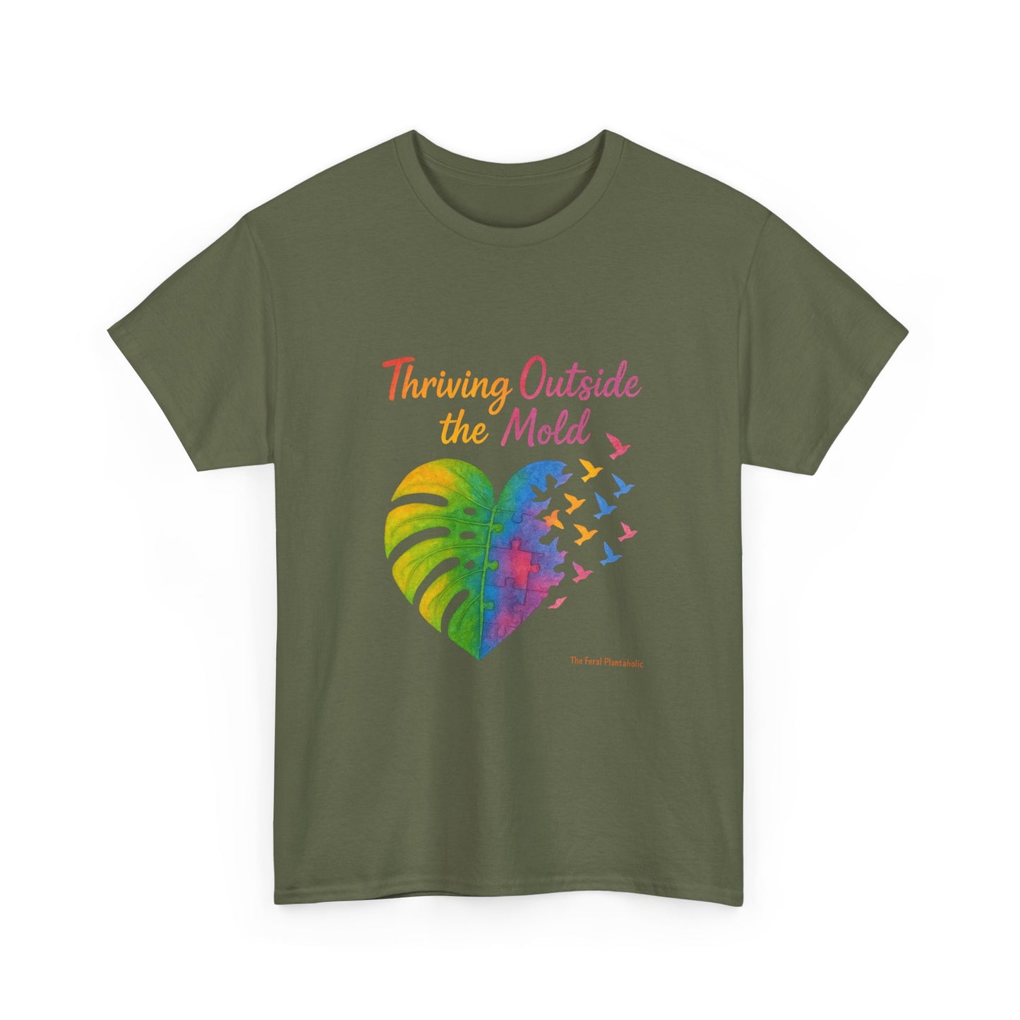 Colorful Inspirational T-Shirt, Unisex Heavy Cotton Tee for Moods, Casual Wear, Gifts for Friends, Self-Love, Spring Fashion