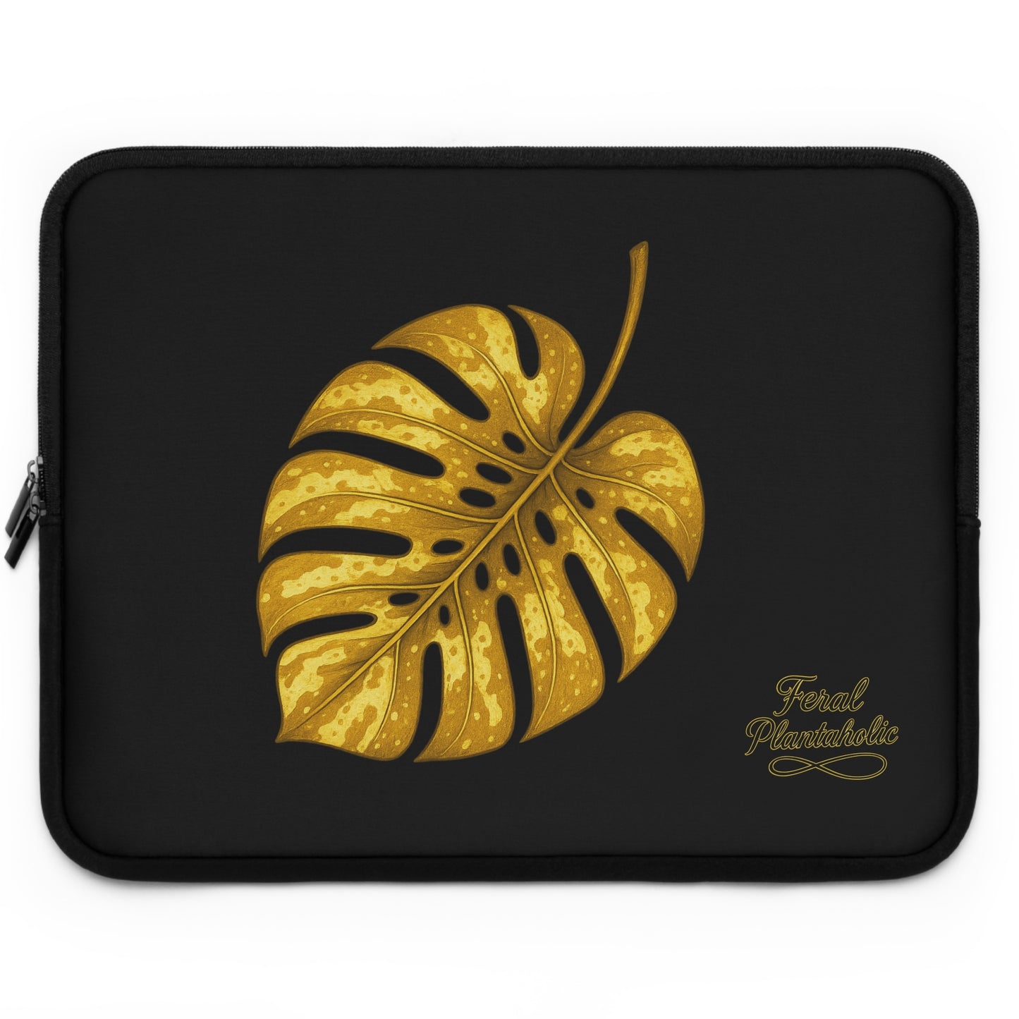 Stylish Monstera Leaf Laptop Sleeve, Floral Laptop Case, Tech Accessory, Gift for Her, Tropical Aesthetic
