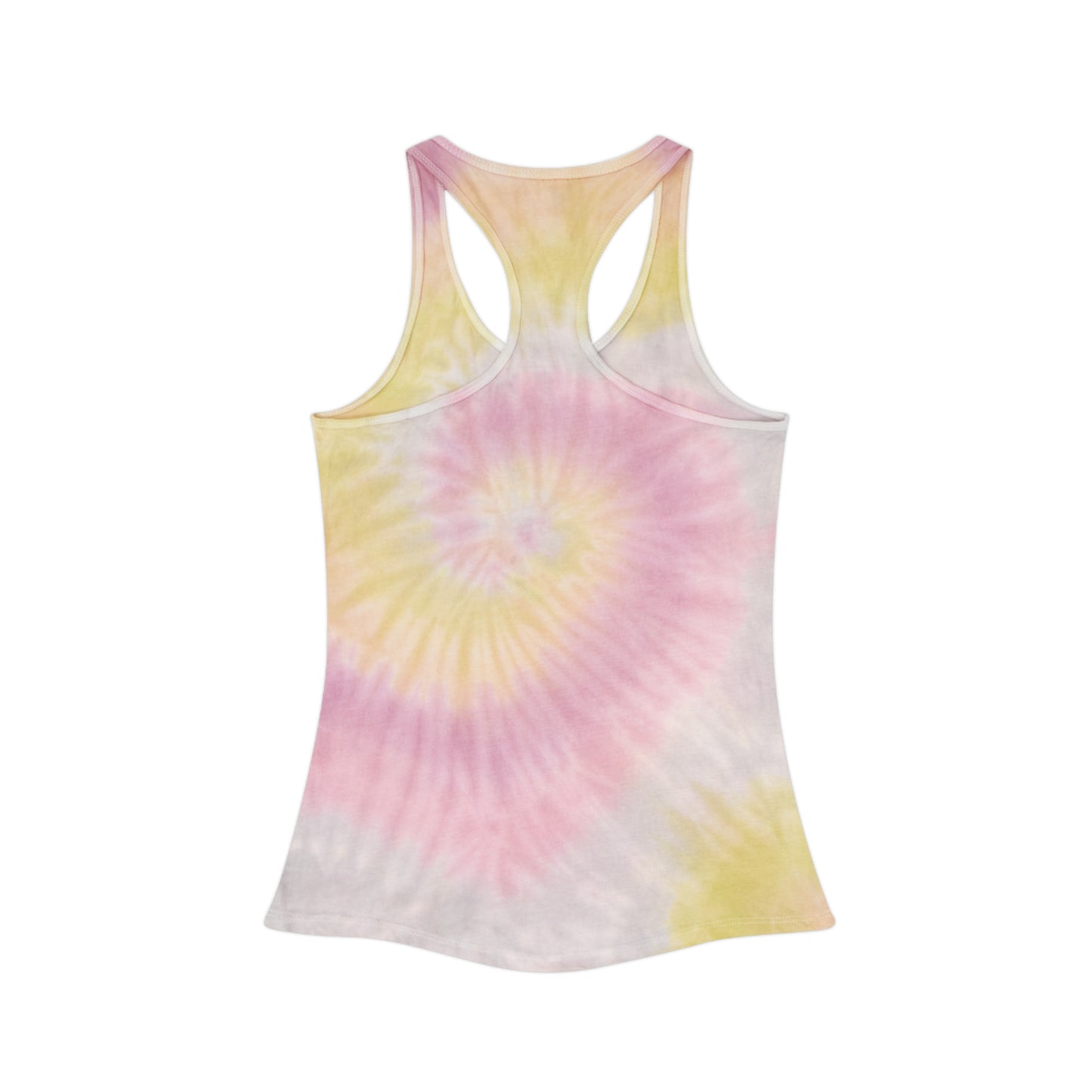 Copy of Tie Dye Racerback Tank Top with Monstera Design, Summer Apparel, Beachwear, Eco-Friendly Fitness Top, Casual Women's Wear