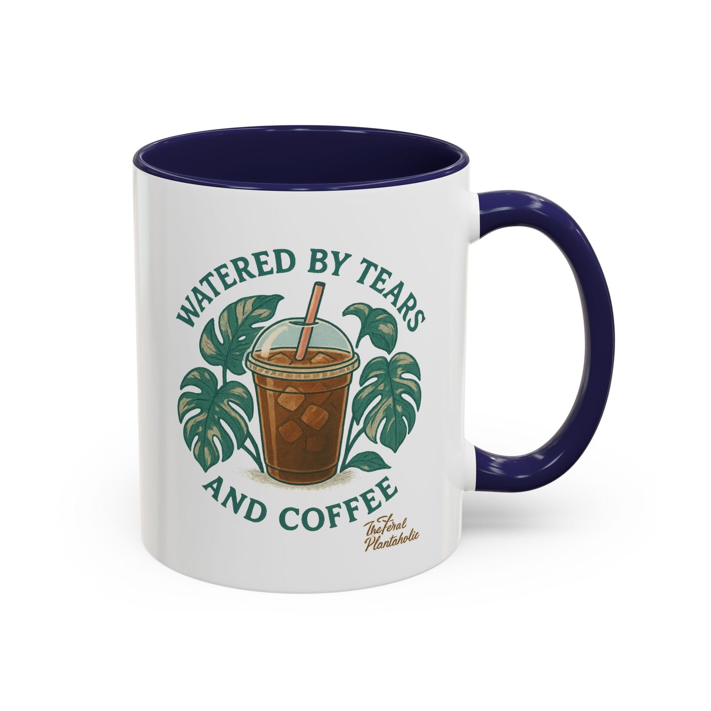 Watered by Tears and Coffee Mug, Funny Coffee Cup, Gift for Coffee Lovers, Inspirational Beverage Mug, Unique Kitchen Decor
