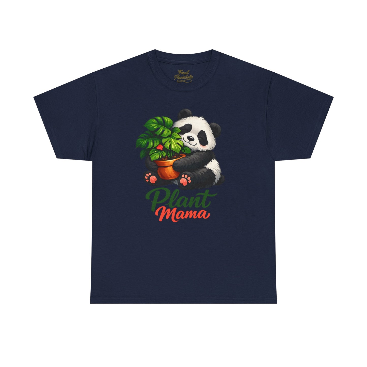 Plant Mama T-Shirt — Cute Panda Holding Potted Plant | Gardener Gift