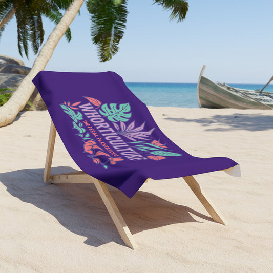 Whorticulture Beach Towel | Feral Plantaholic Towel, Tropical Beach Gear, Gift for Plant Lovers, Summer Essentials, Poolside Decor