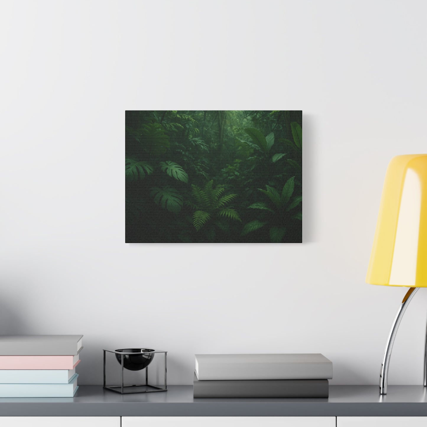 Jungle Matte Canvas Wall Art — Lush Green Tropical Forest Print (Stretched 1.25")