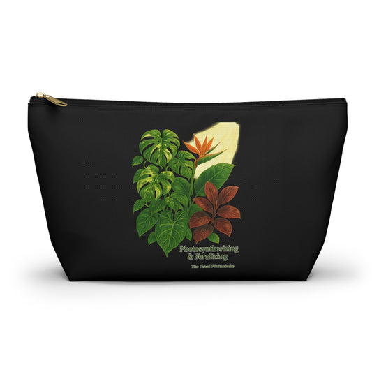 Eco-Friendly Botanical Accessory Pouch, Plant Lover Gift, Makeup Bag, Travel Organizer, Greenery Design