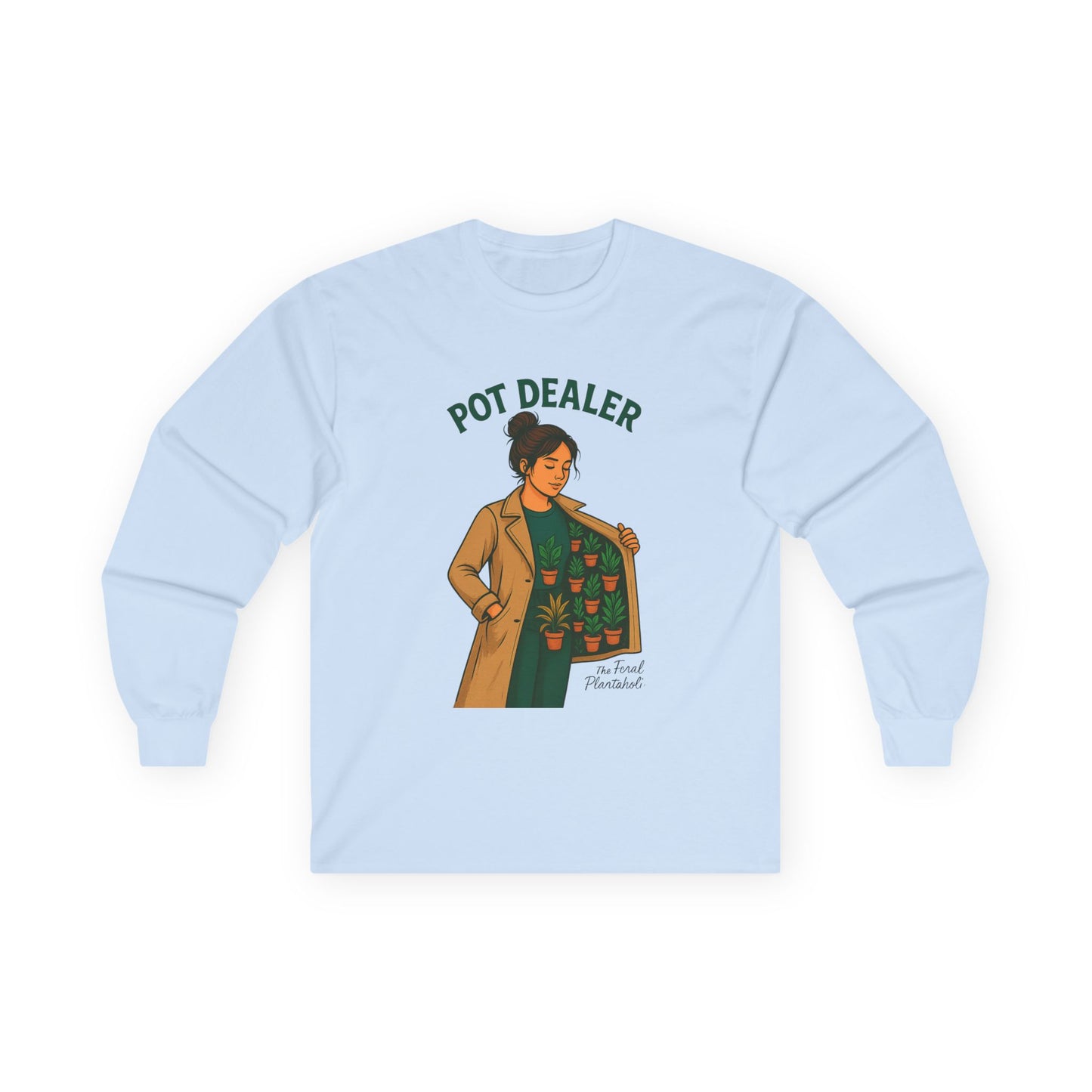 Pot Dealer Long Sleeve Tee, Fun Gift for Cannabis Lovers, Cozy Fall Fashion, Perfect for 420 Celebrations, Plant Lover Gift