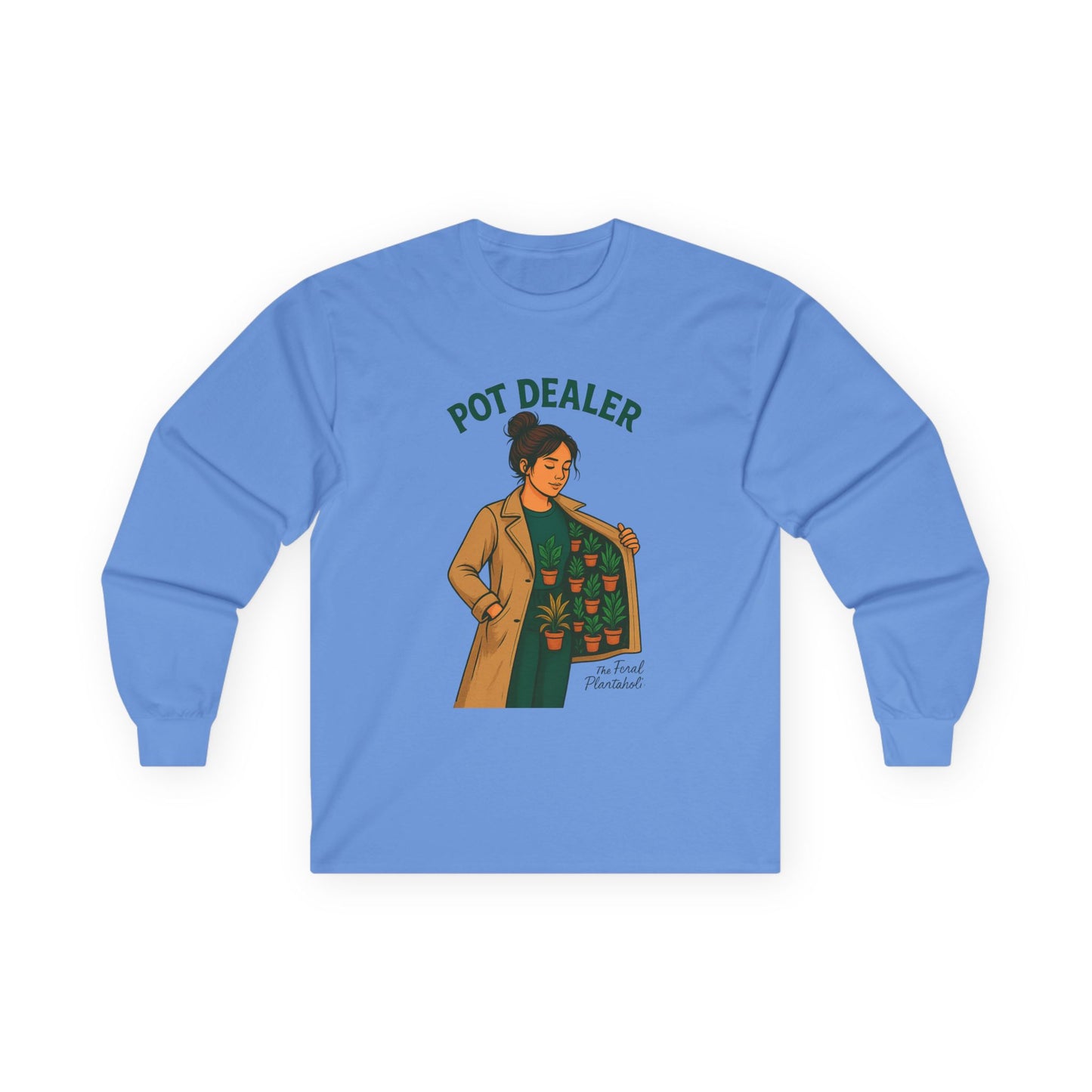 Pot Dealer Long Sleeve Tee, Fun Gift for Cannabis Lovers, Cozy Fall Fashion, Perfect for 420 Celebrations, Plant Lover Gift