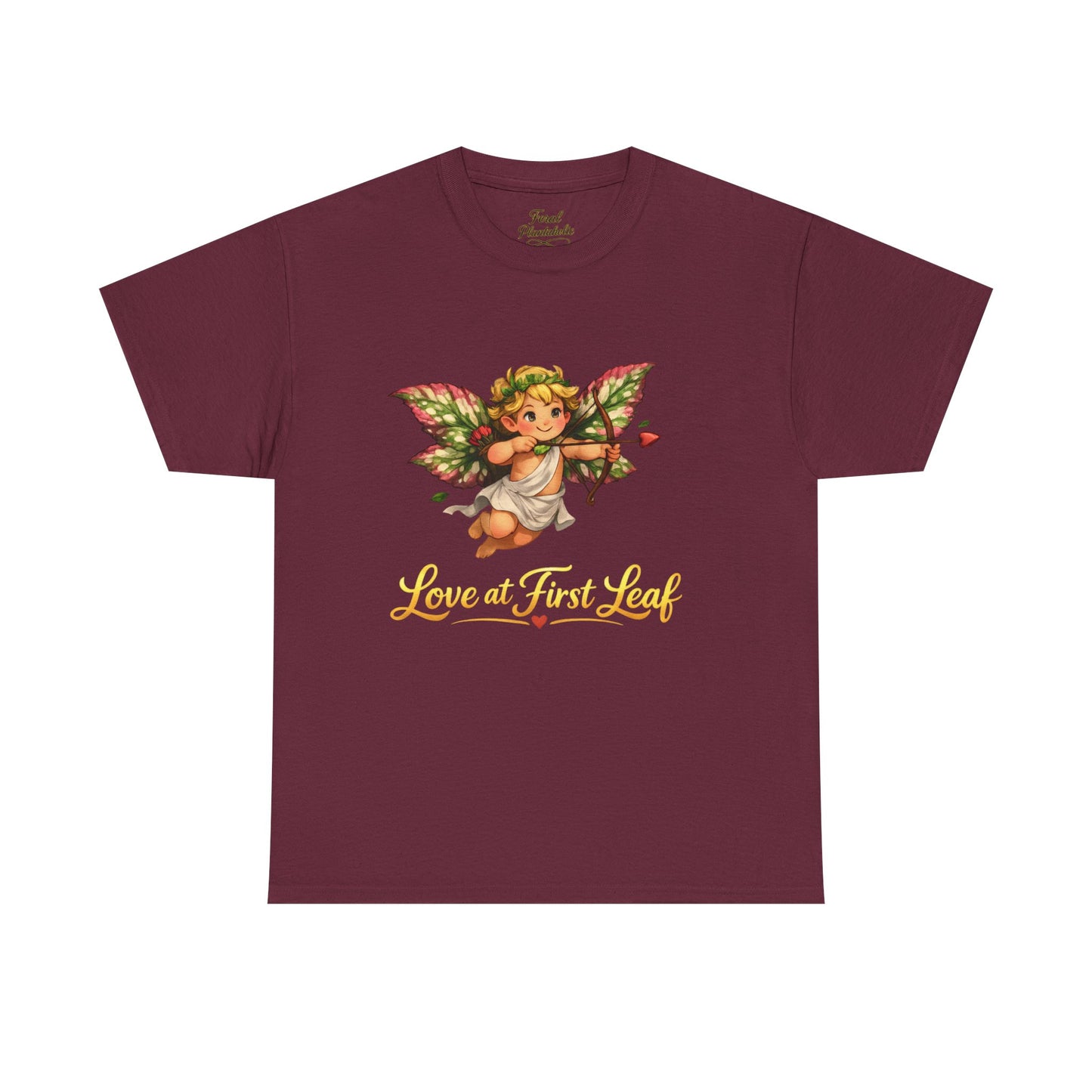 Love at First Leaf T‑Shirt — Vintage Cherub Fairy Graphic Tee