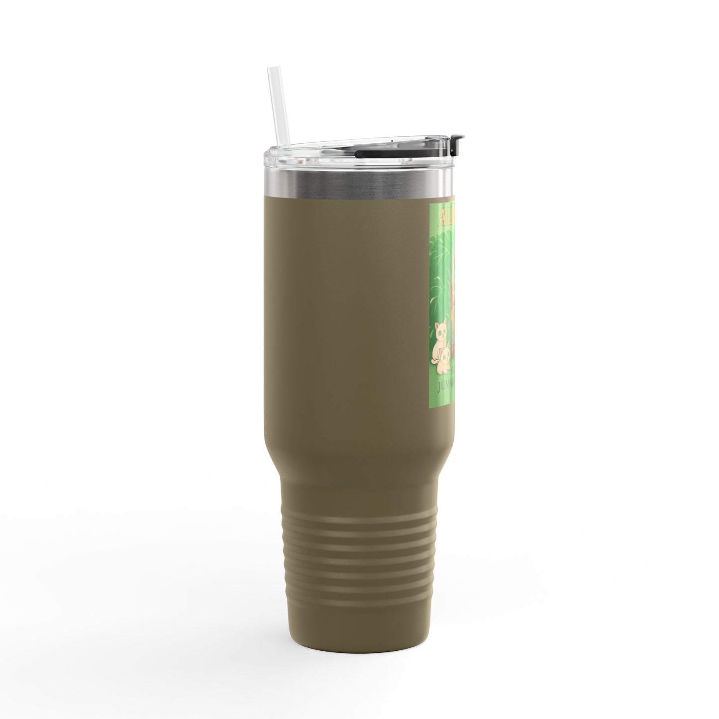 40oz Insulated Travel Mug — 'Albo King' Jungle Adventure Design