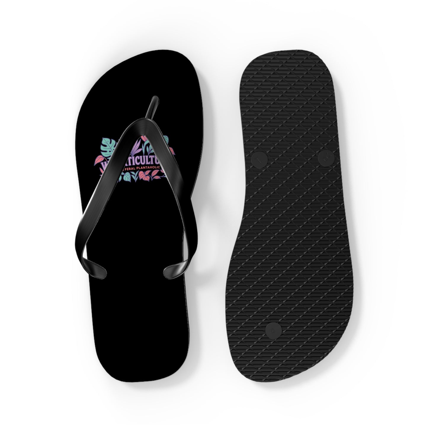 Horticulture Flip Flops, Summer Sandals for Garden Lovers, Beach Wear, Plant Enthusiast Gift, Vacation Footwear, Floral Sandals
