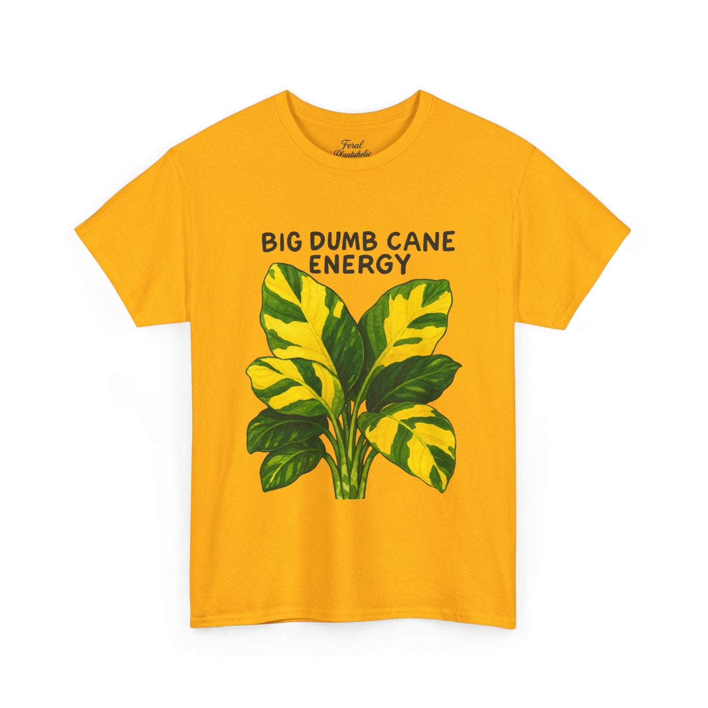 Big Dumb Cane Energy T‑Shirt — Variegated Dieffenbachia Plant Tee