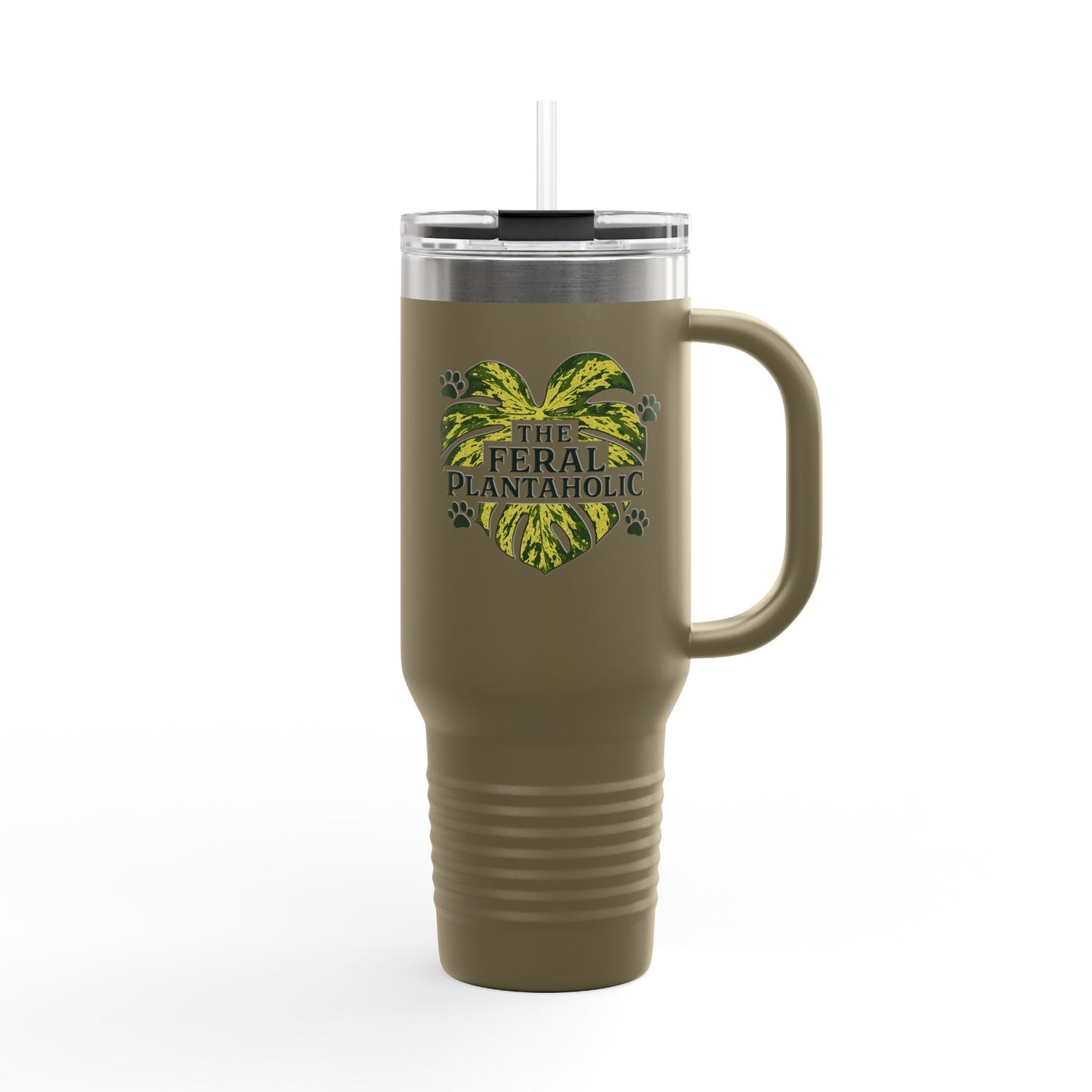Feral Plantaholic Insulated Travel Mug, 40oz | Perfect for Plant Lovers, Eco-Friendly Drinkware, Gift for Gardeners, Nature [...]