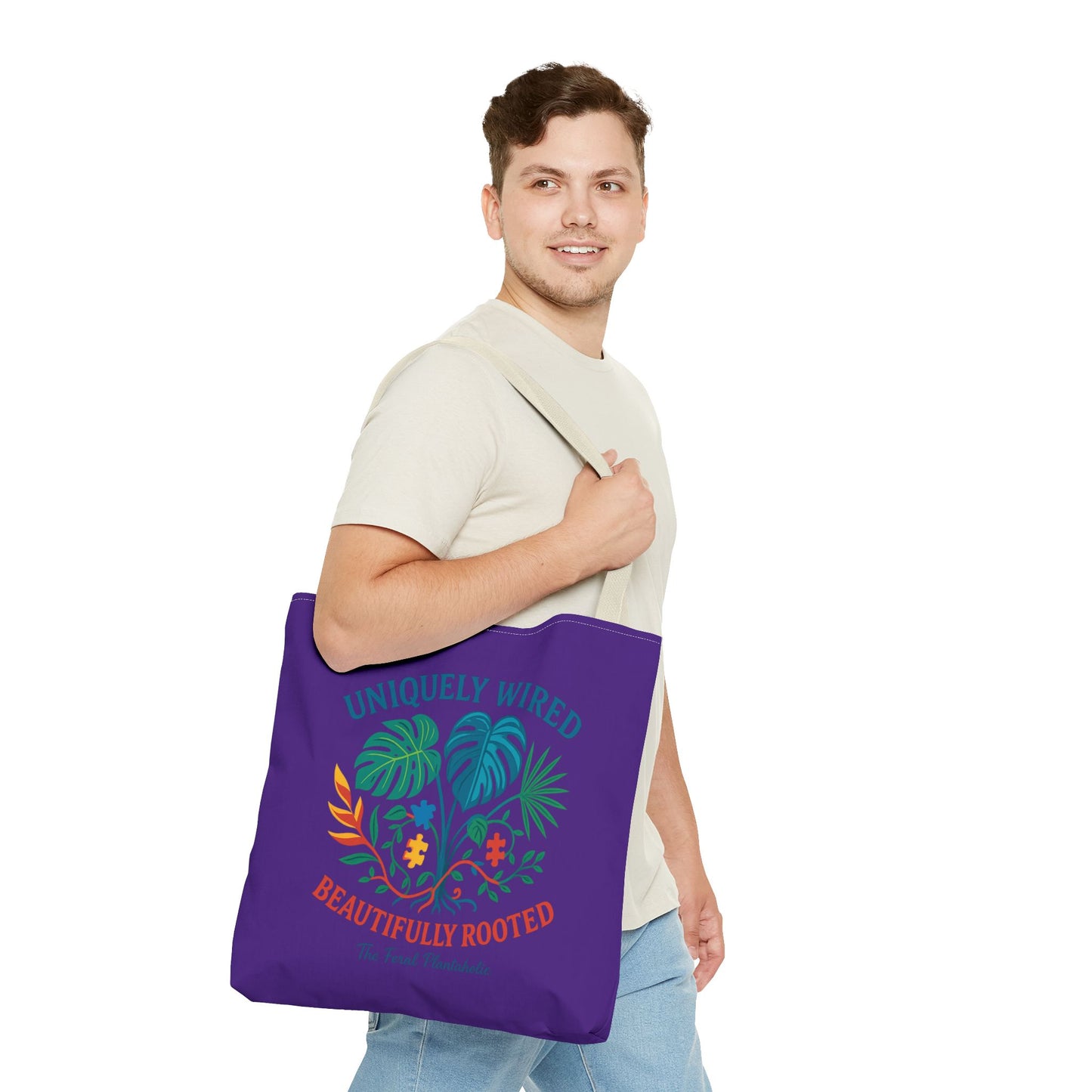 Vibrant Tropical Tote Bag - Uniquely Wired, Beautifully Rooted
