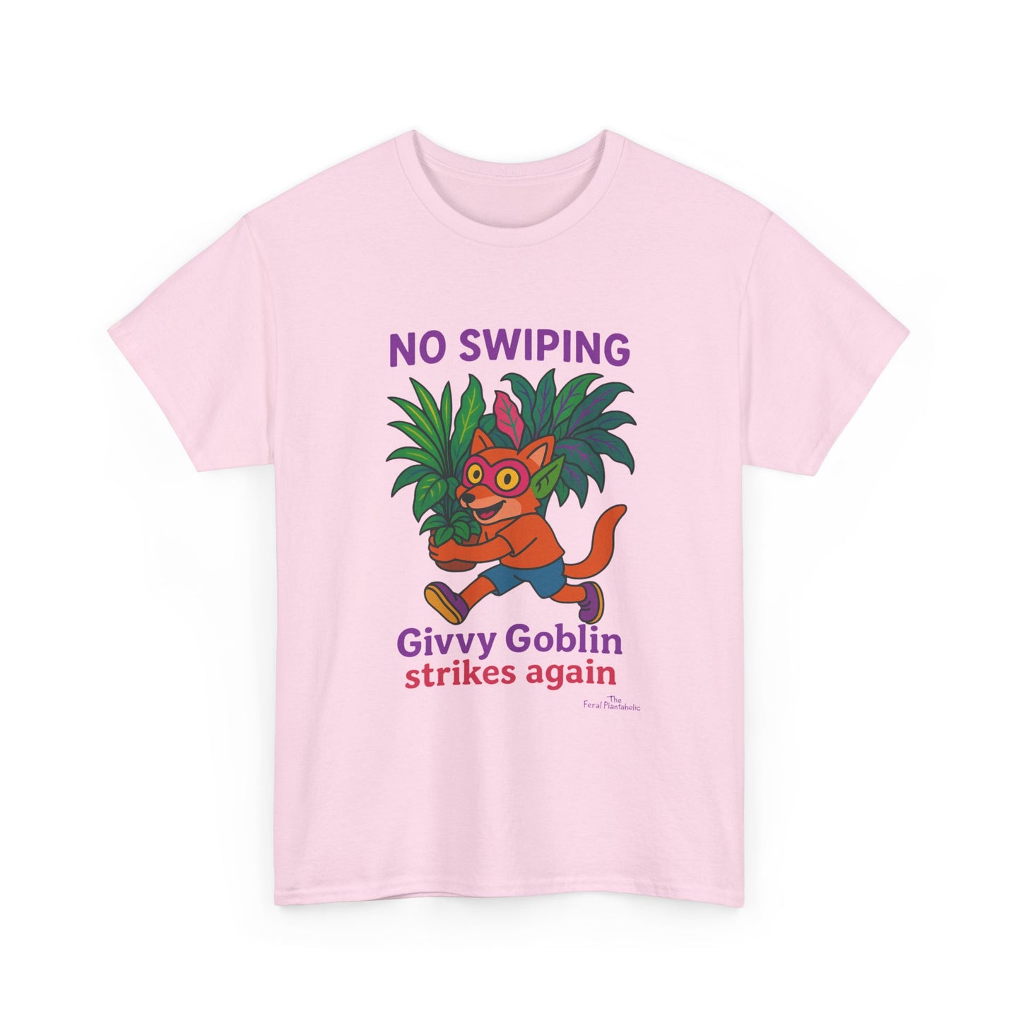 Givvy Goblin Unisex Heavy Cotton Tee - Fun Cartoon Shirt for Casual Wear, Gifts, Parties, and Holidays