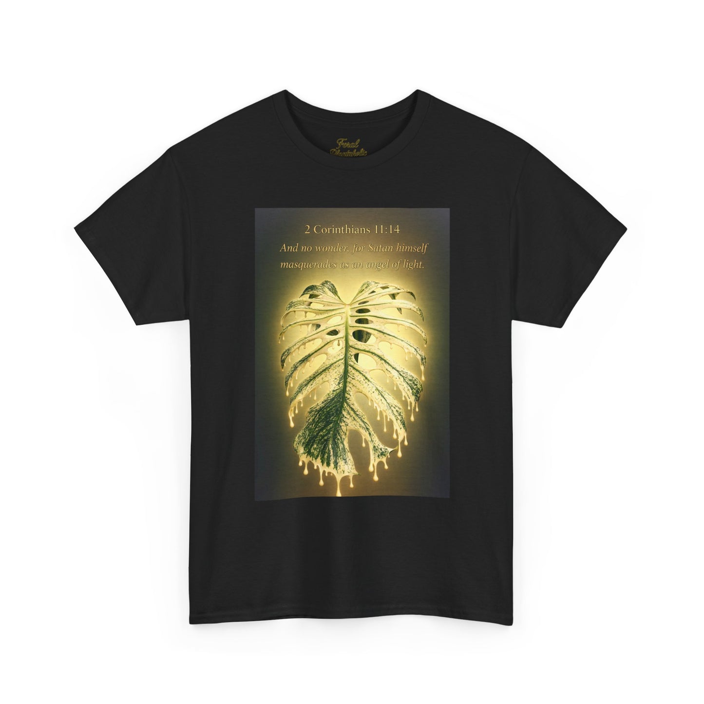 T-Shirt — Devil Monster Monstera Leaf Graphic Tee ("My Favourite Place")