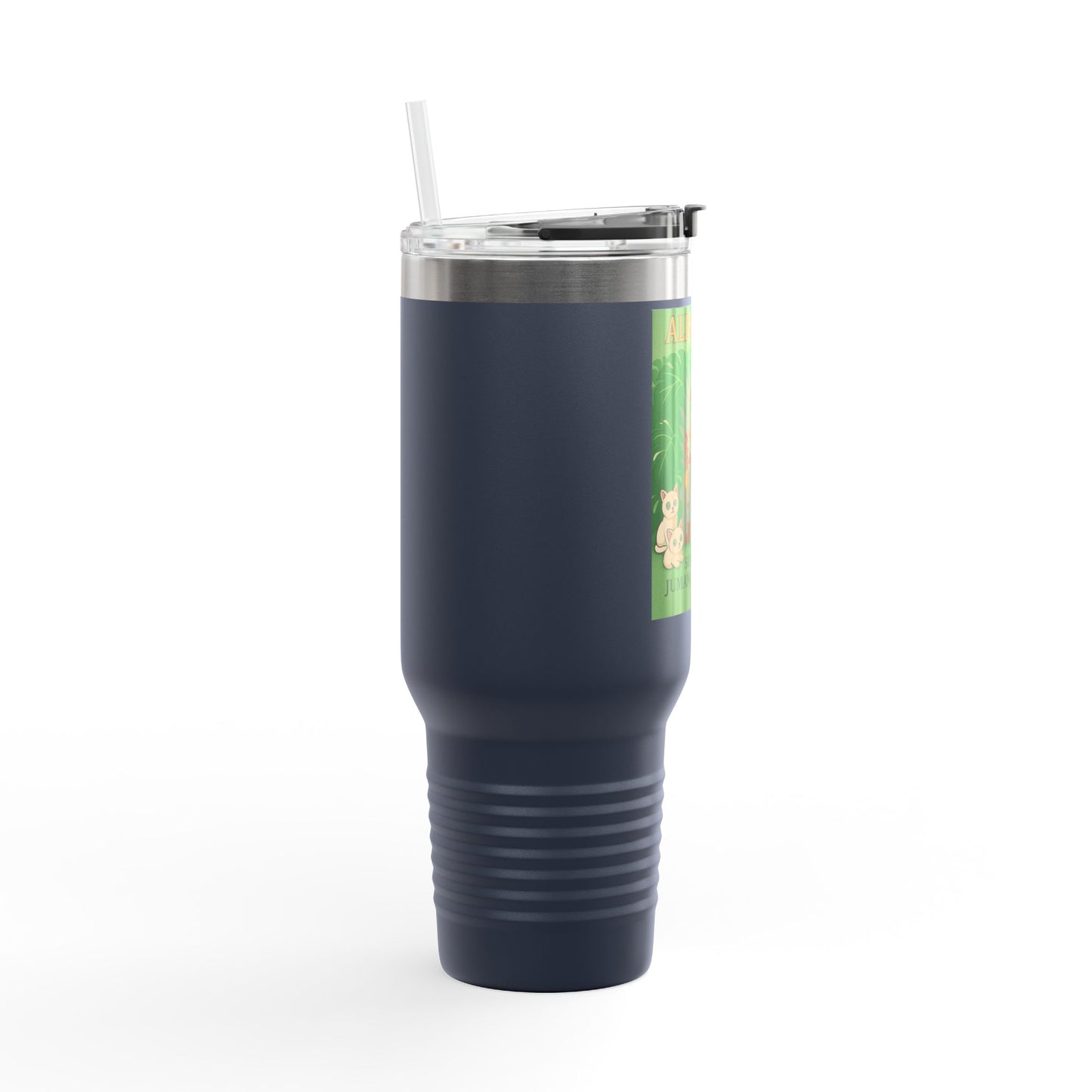 40oz Insulated Travel Mug — 'Albo King' Jungle Adventure Design