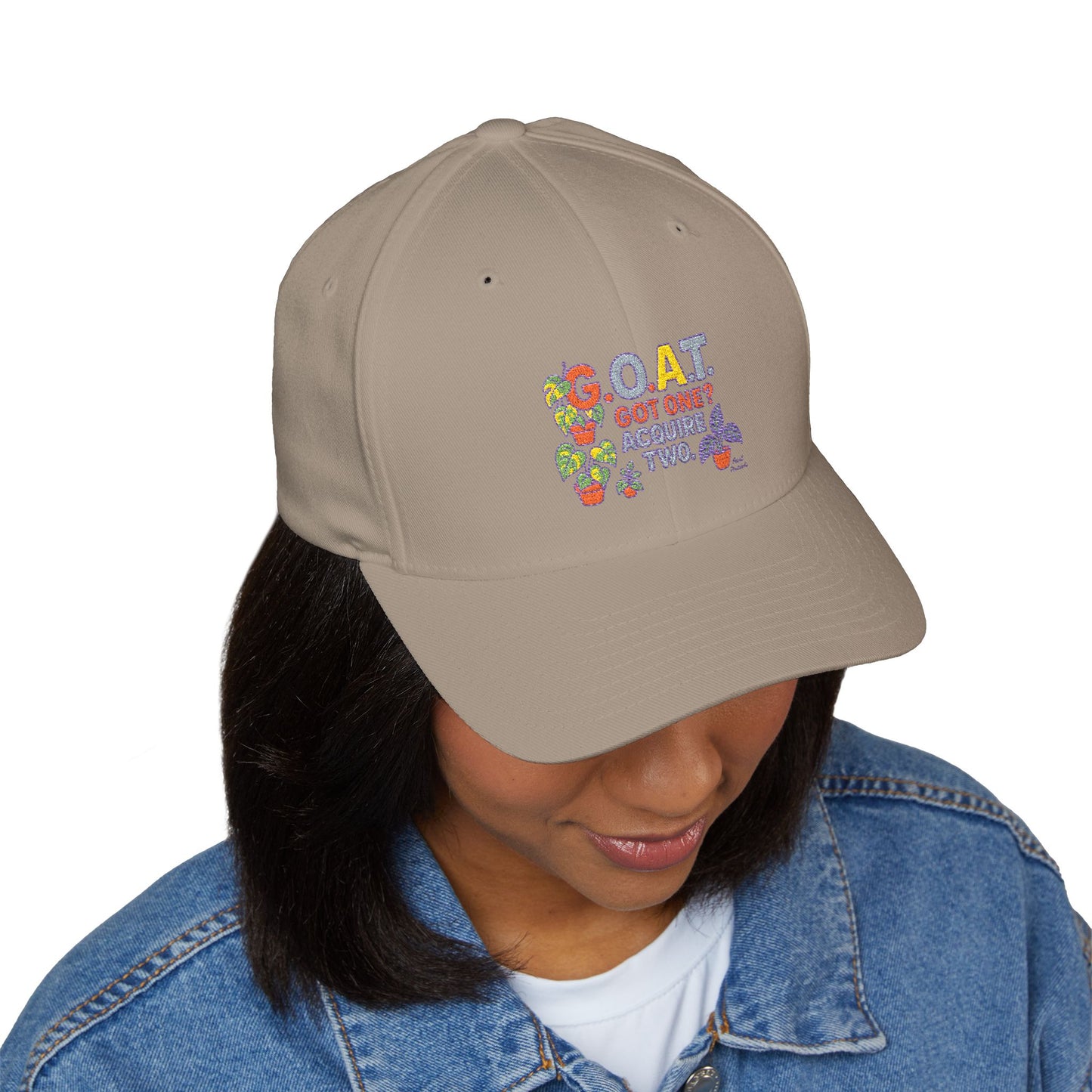 Embroidered Cap with Fun Design, Baseball Hat, G.O.A.T. Hat, Outdoor Gear, Gift for Sports Lovers, Adjustable Hat