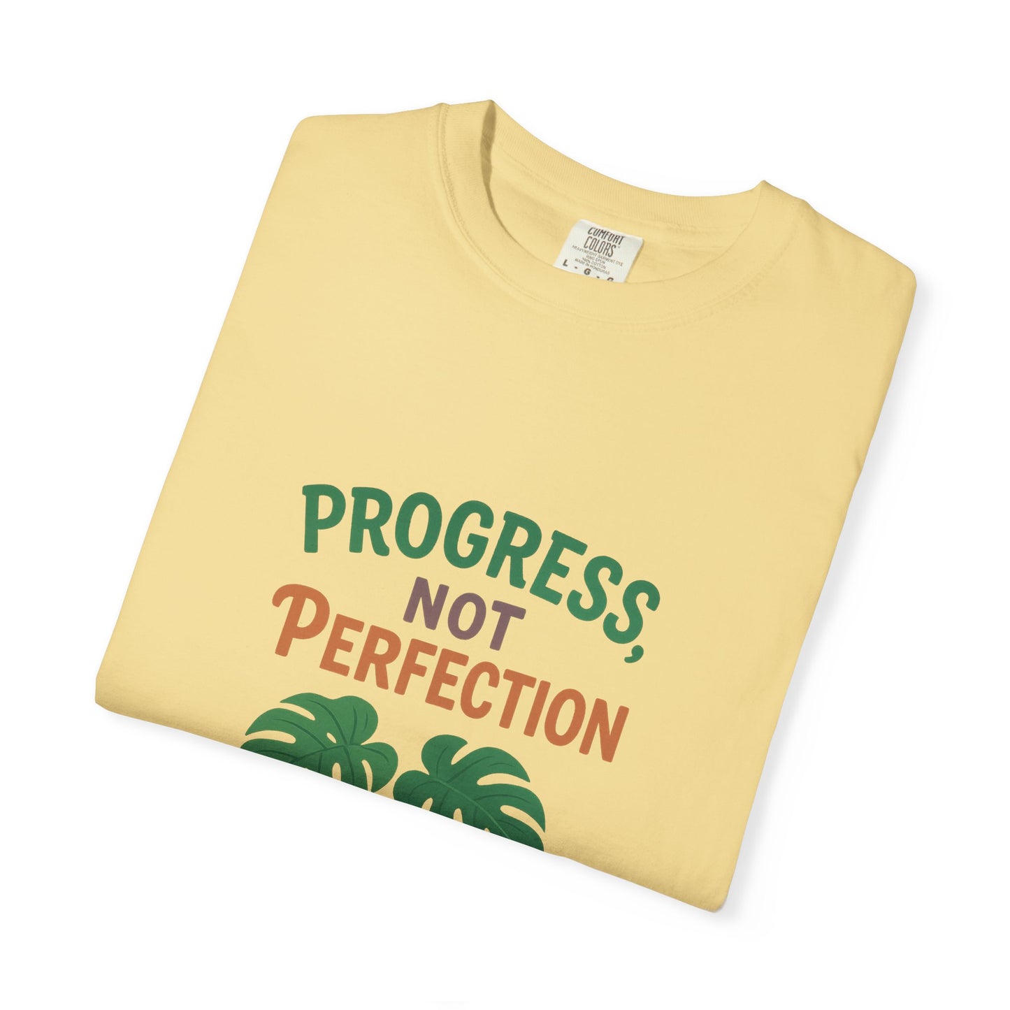 Progress Not Perfection Plant T-Shirt, Casual Unisex Tee, Gift for Plant Lovers, Eco-Friendly Fashion, Gardening Apparel, Relaxed Fit