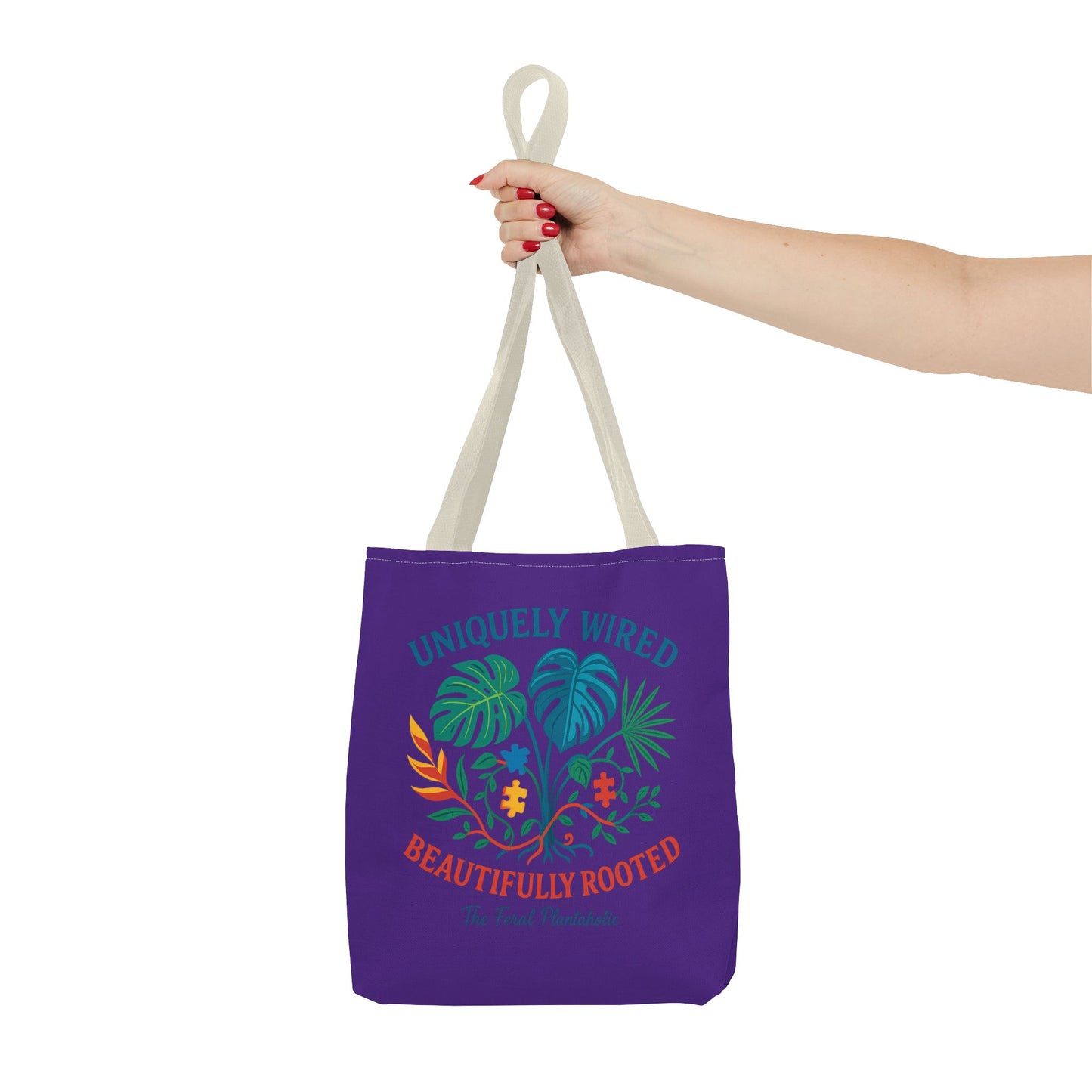 Vibrant Tropical Tote Bag - Uniquely Wired, Beautifully Rooted