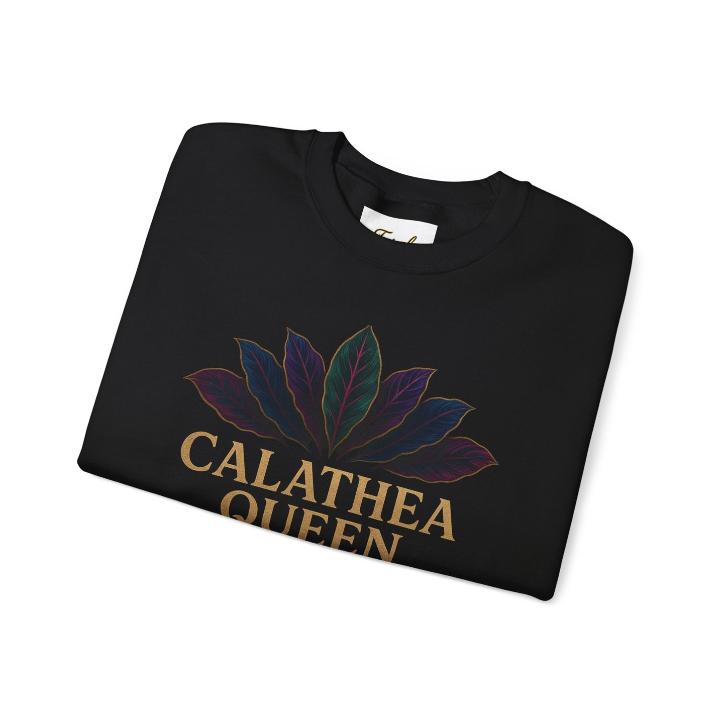 Calathea Queen Sweatshirt - Cozy Crewneck for Plant Lovers, Gift for Gardeners, Lounge Wear, Botanical Fashion, Nature Inspired Apparel