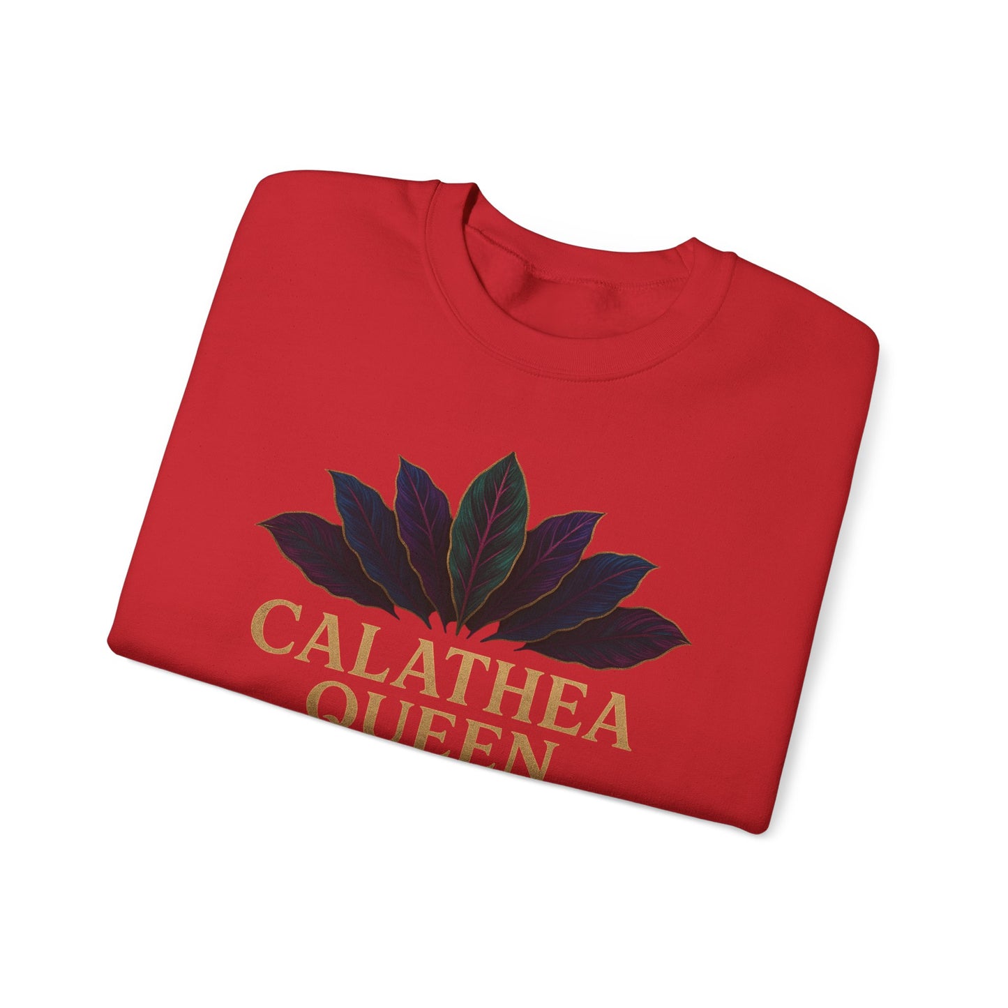 Calathea Queen Sweatshirt - Cozy Crewneck for Plant Lovers, Gift for Gardeners, Lounge Wear, Botanical Fashion, Nature Inspired Apparel