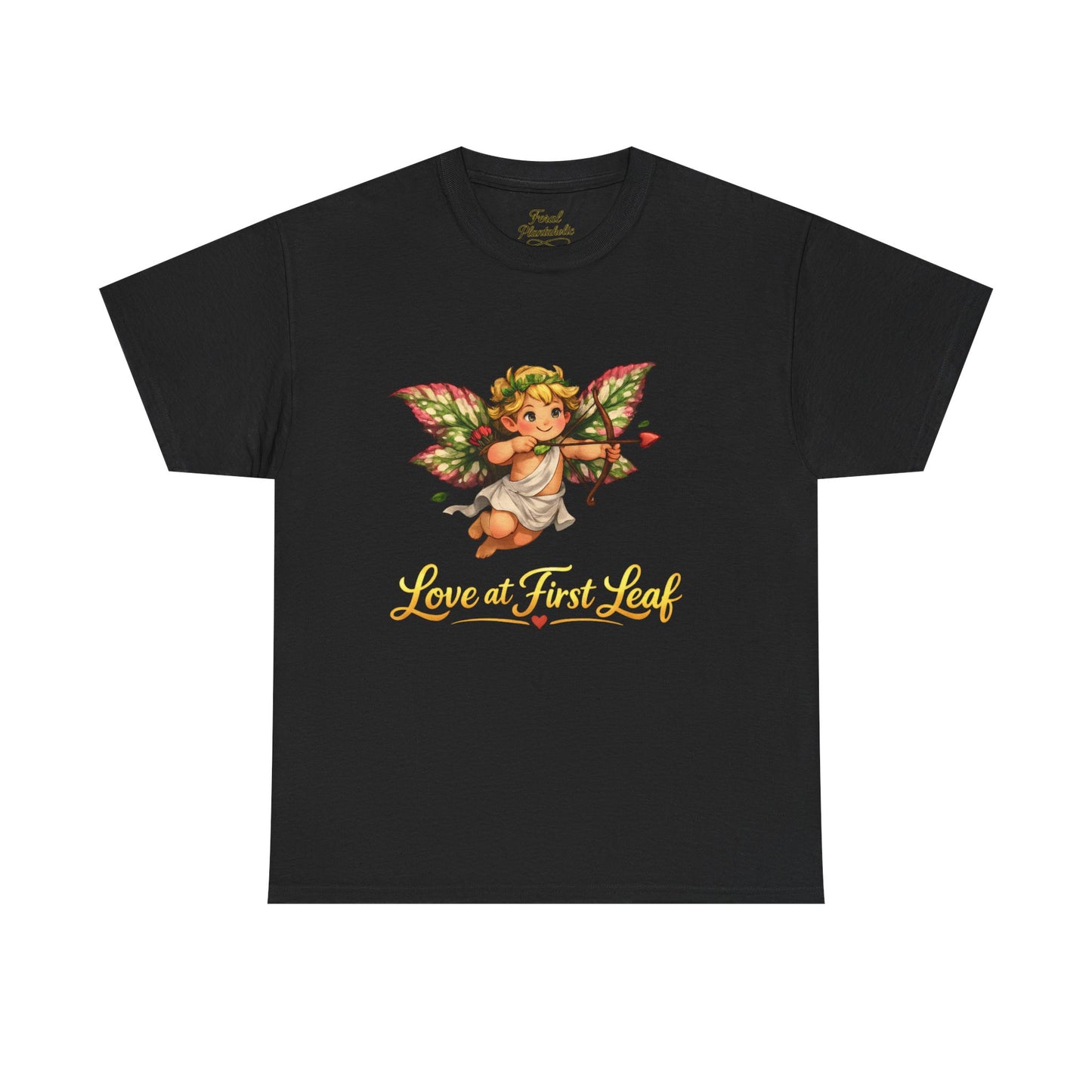 Love at First Leaf T‑Shirt — Vintage Cherub Fairy Graphic Tee