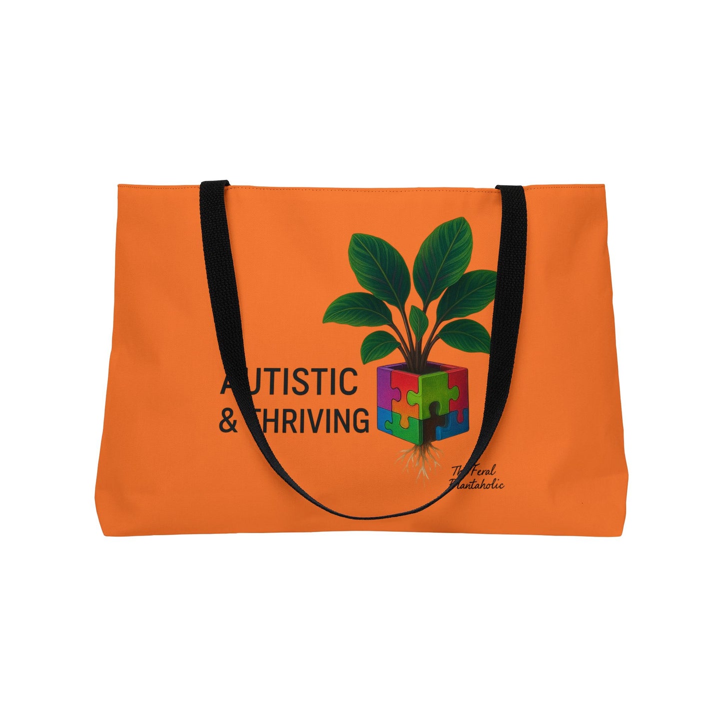 Autistic & Thriving Weekender Tote Bag | Vibrant Carryall for Activism, Gifts, Travel, Awareness, Everyday Use